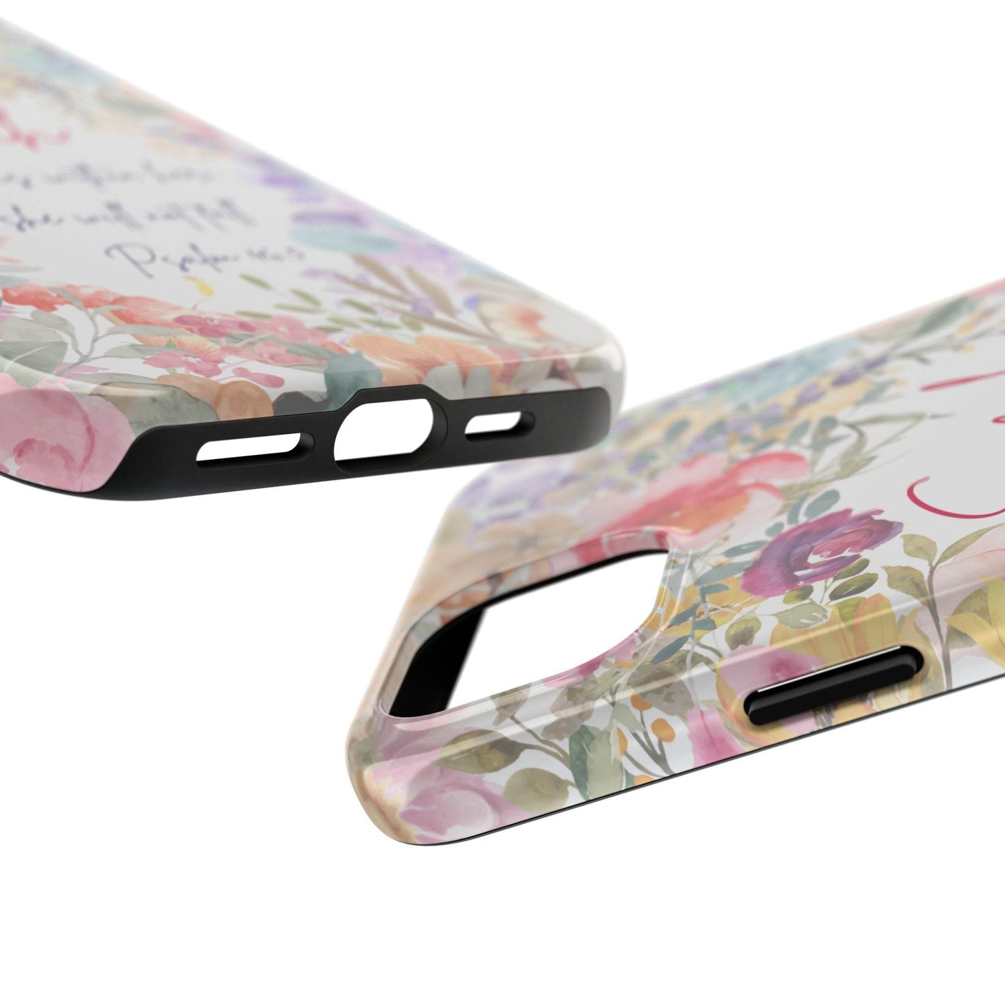 Strength & Beauty in Bloom Phone Case – Christian Scripture Design - Harmony + Hope
