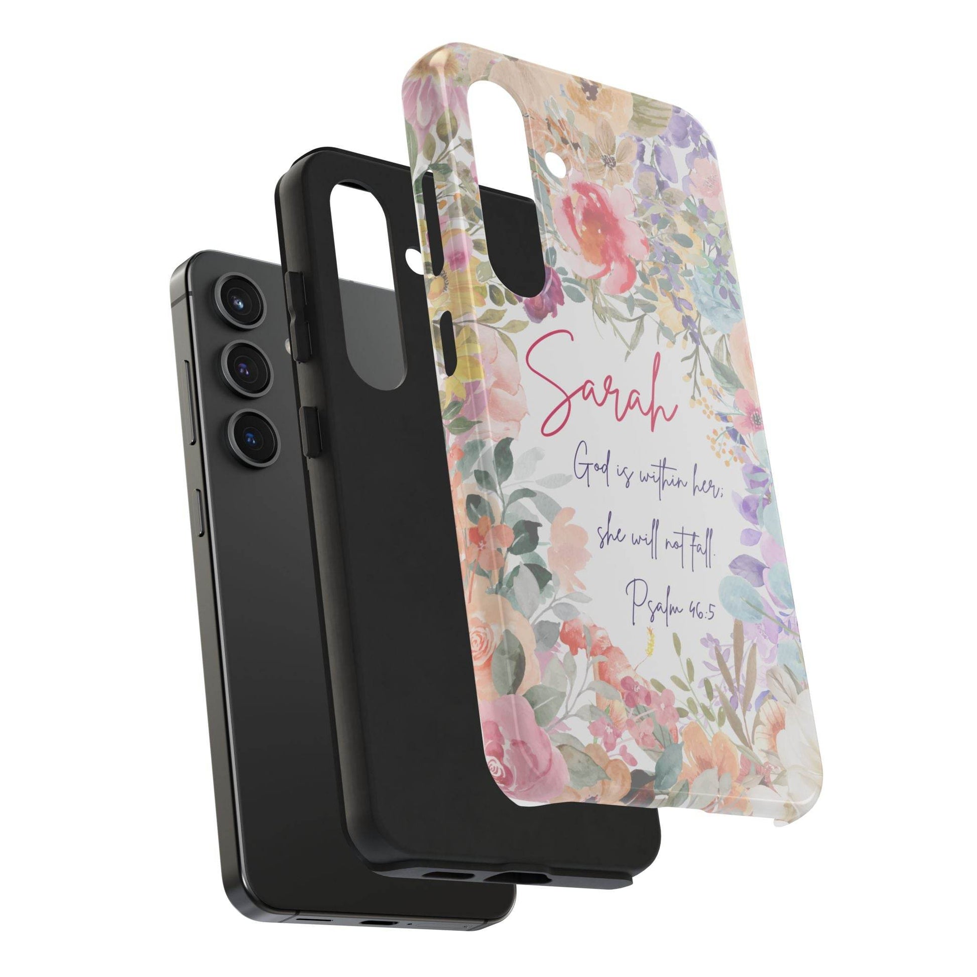 Strength & Beauty in Bloom Phone Case – Christian Scripture Design - Harmony + Hope