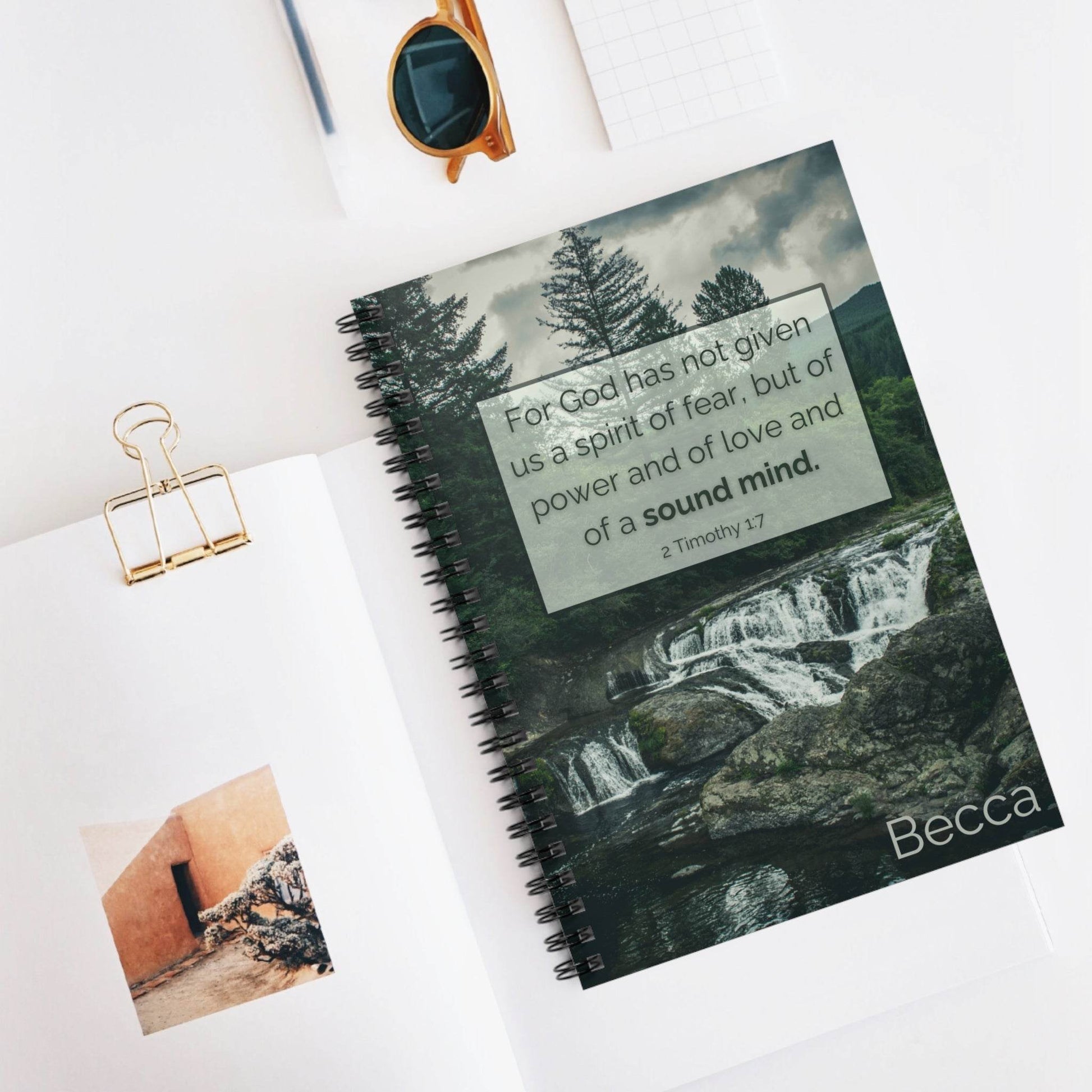 Faith Over Fear - Customizable Inspirational Spiralbound Journal - Harmony + Hope
