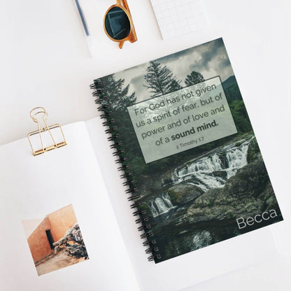 Faith Over Fear - Customizable Inspirational Spiralbound Journal - Harmony + Hope