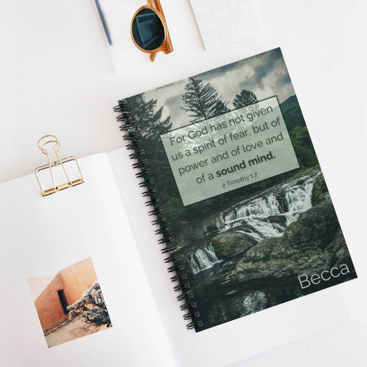 Faith Over Fear - Customizable Inspirational Spiralbound Journal - Harmony + Hope
