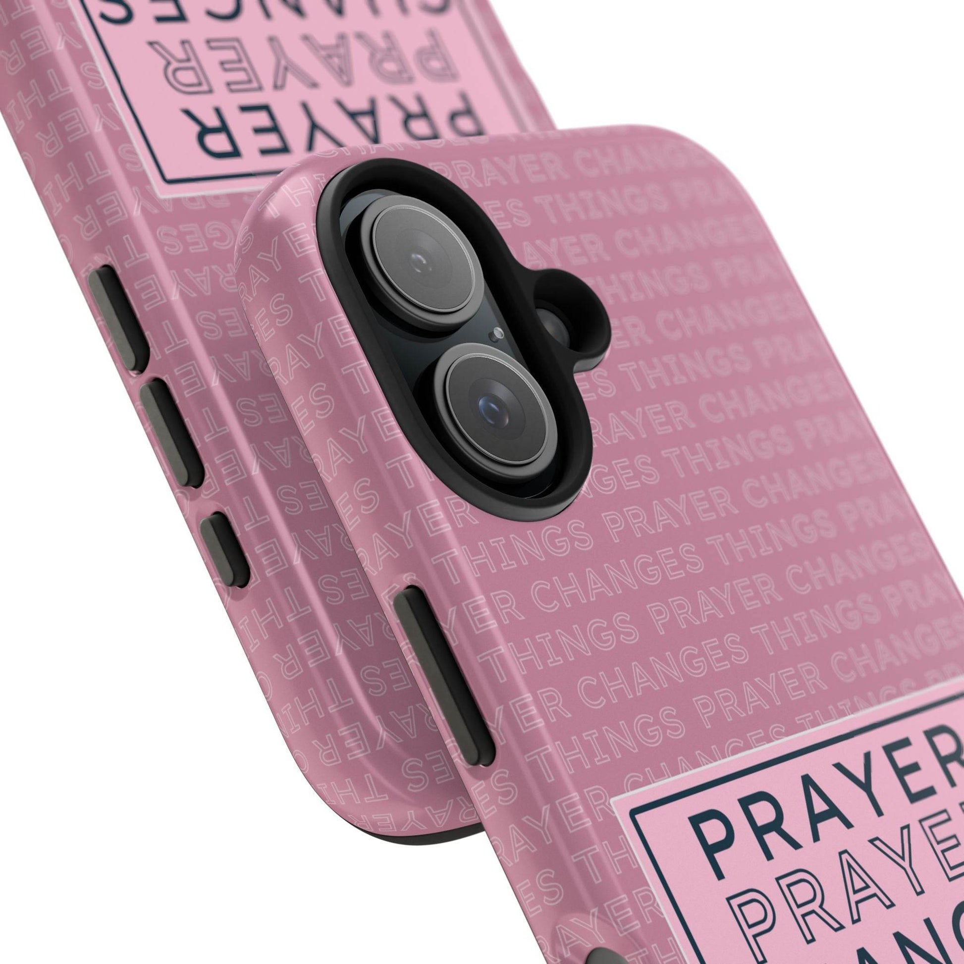 Prayer Changes Things Phone Case – Mauve Pink Faith Design - Harmony + Hope