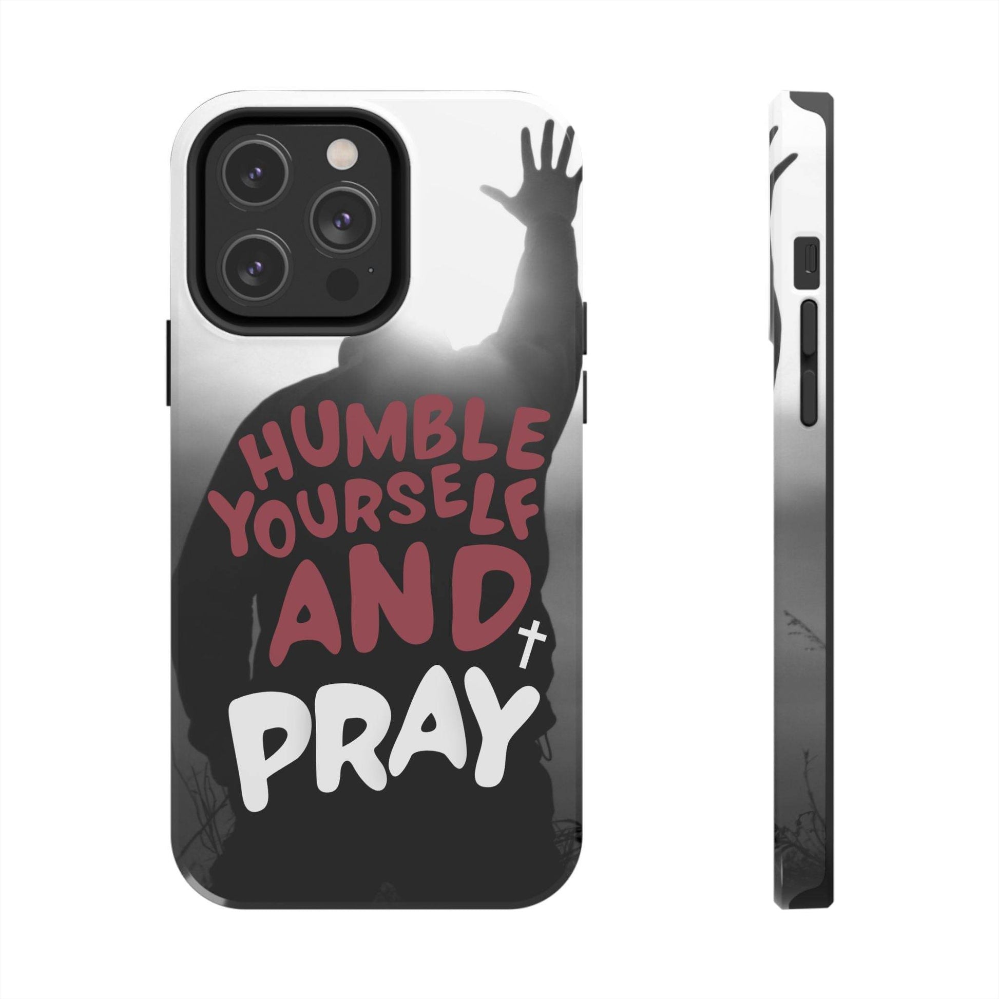 Humble Yourself and Pray Phone Case – Red Statement of Faith - Harmony + Hope
