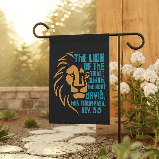 Lion of Judah – Revelation 5:5 Christian Garden Banner - Harmony + Hope