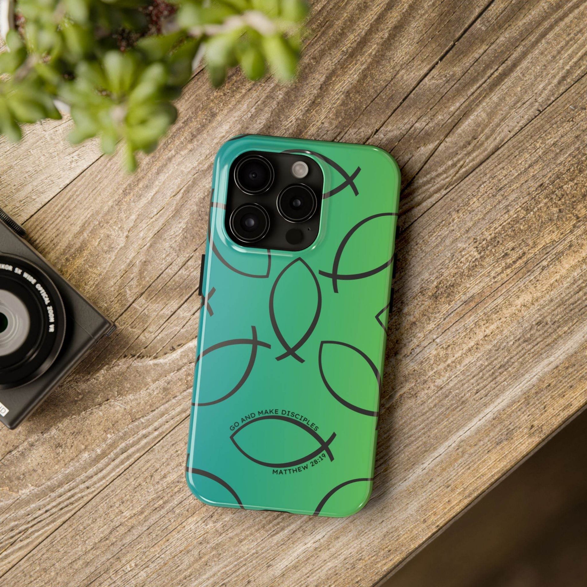 Go and Make Disciples Phone Case – Teal Green Gradient - Harmony + Hope