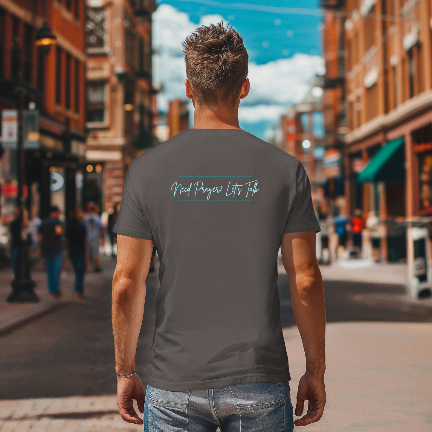 Calligraphy Casual "Prayer Changes Things" - Inspirational Unisex T-Shirt