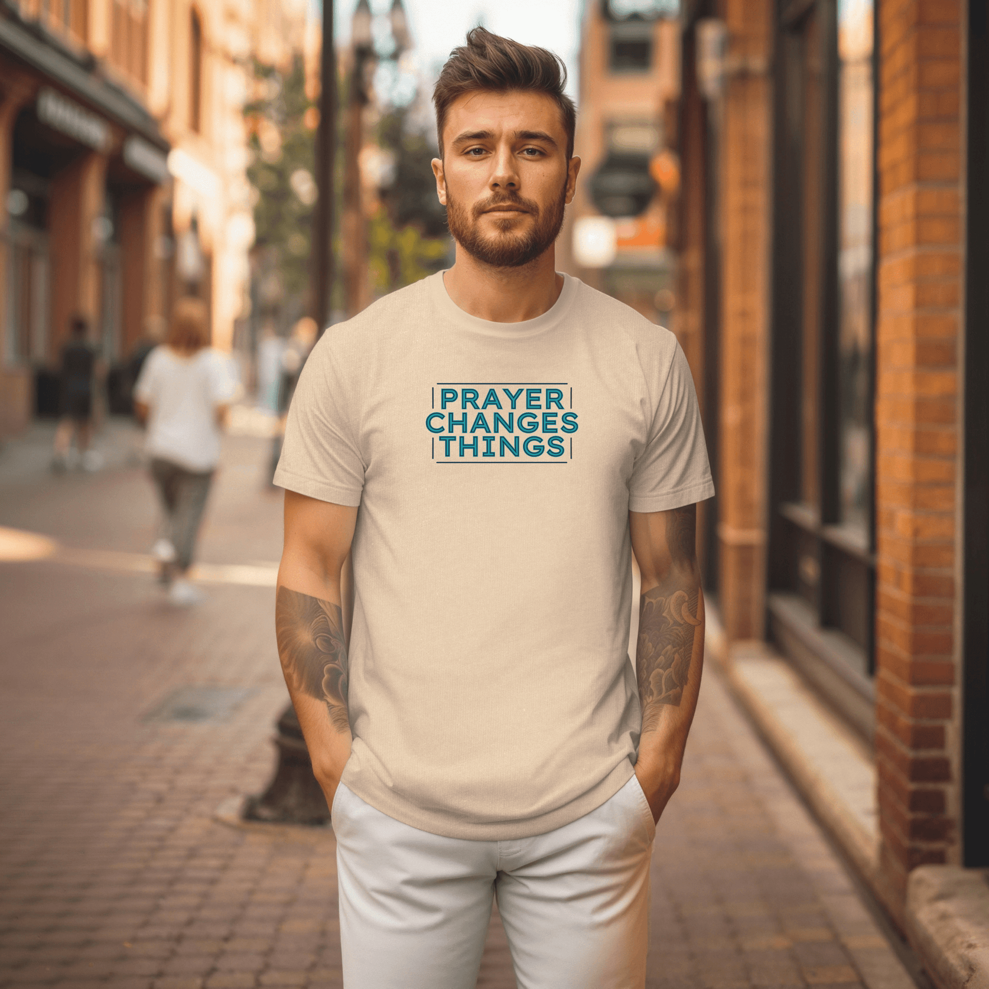 Faith in Motion - Prayer Changes Things Inspirational Unisex T-Shirt - Harmony + Hope