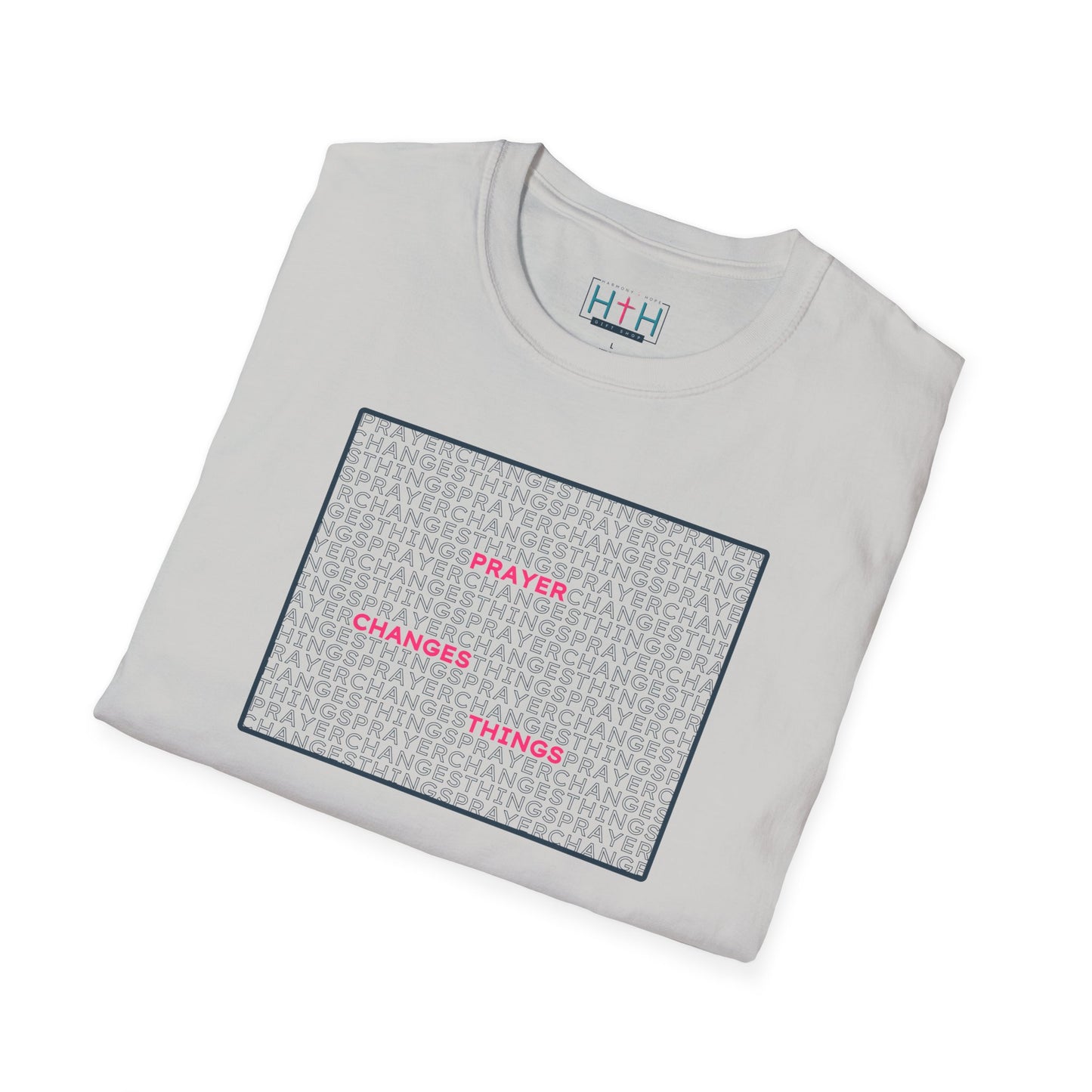 Word Cloud Design "Prayer Changes Things" - Inspirational Unisex T-Shirt