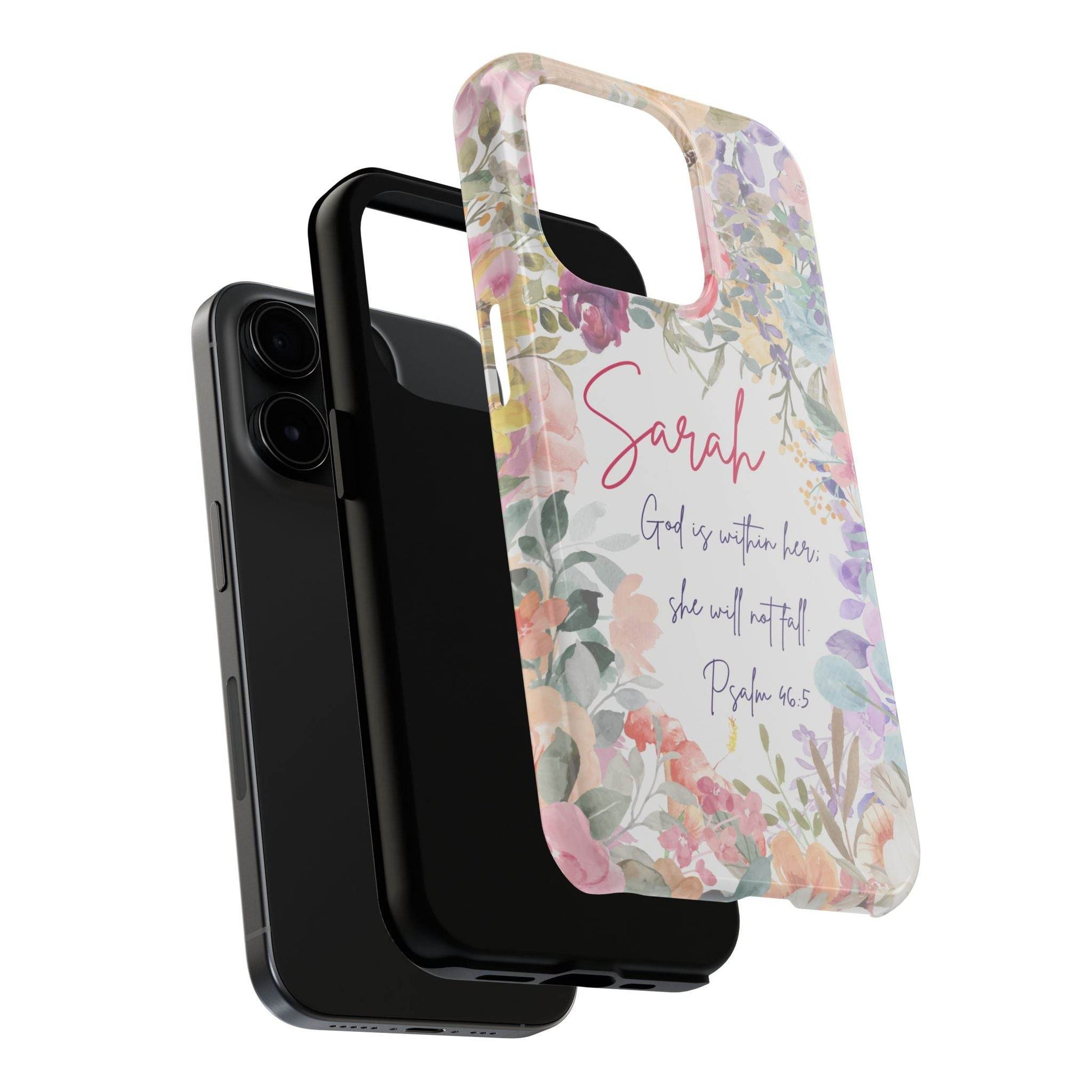 Strength & Beauty in Bloom Phone Case – Christian Scripture Design - Harmony + Hope