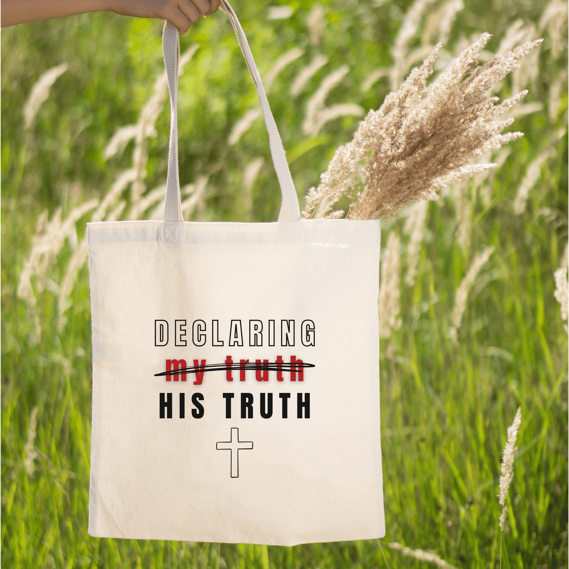 Declaring His Truth Canvas Tote Bag – Christian Statement of Faith - Harmony + Hope