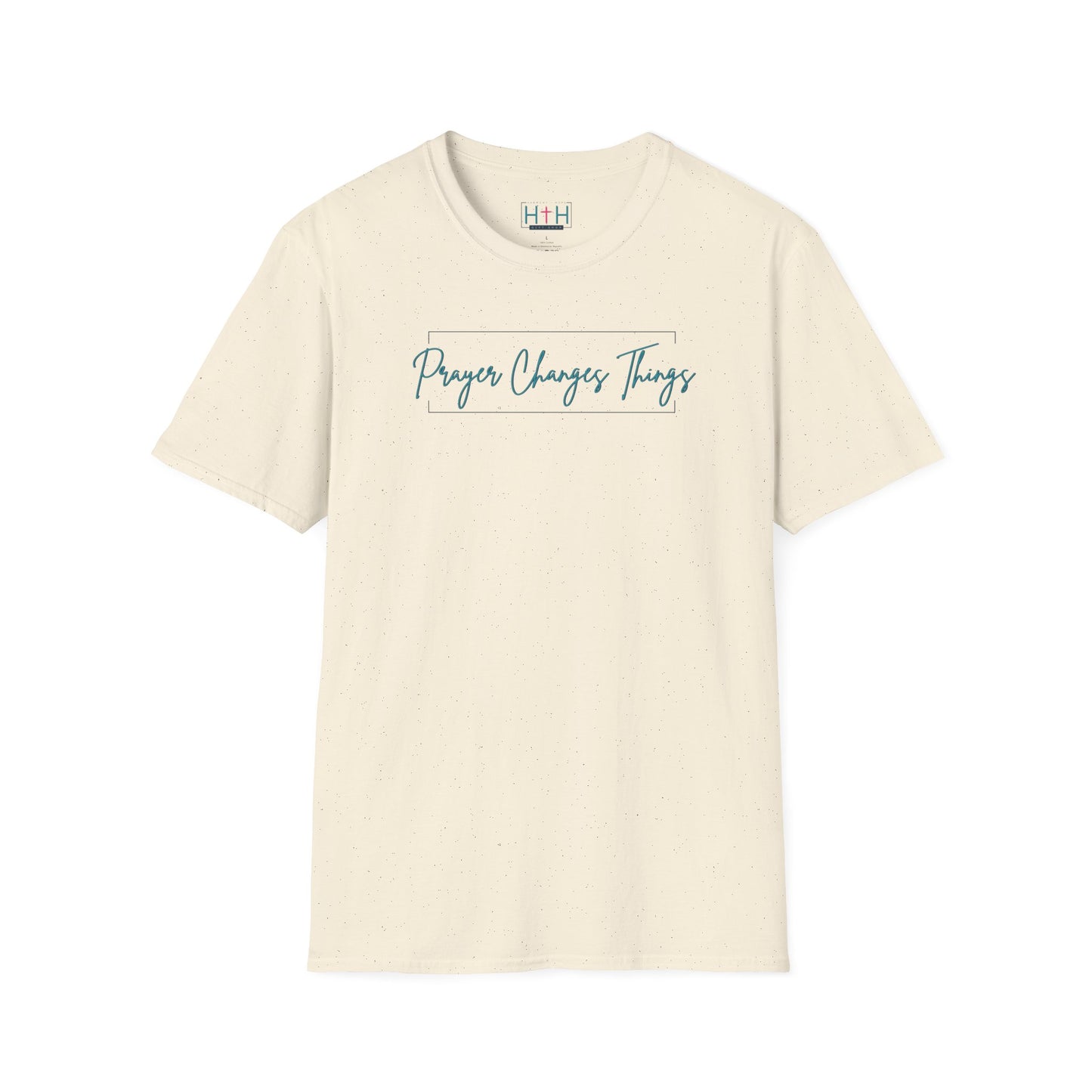 Calligraphy Casual "Prayer Changes Things" - Inspirational Unisex T-Shirt