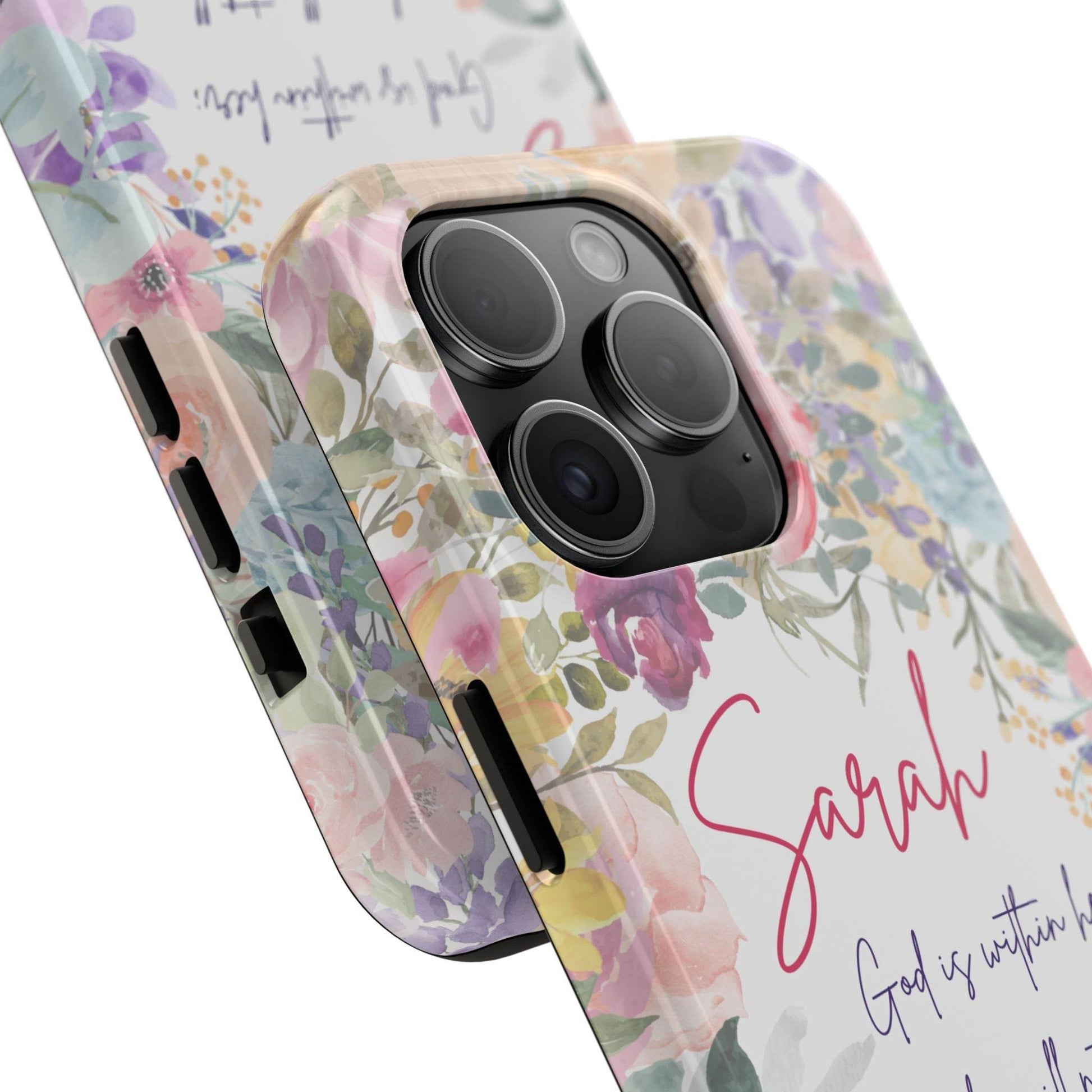 Strength & Beauty in Bloom Phone Case – Christian Scripture Design - Harmony + Hope