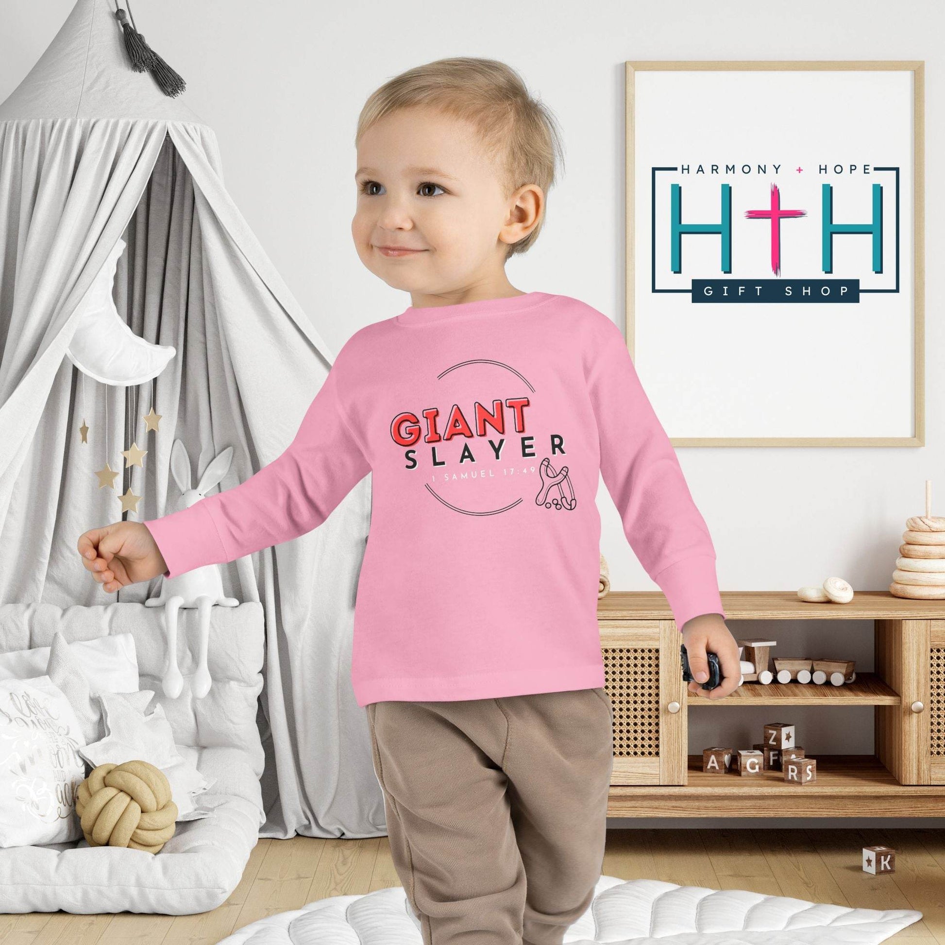 Giant Slayer Kids Shirt - Christian Apparel for Little Warriors - Harmony + Hope