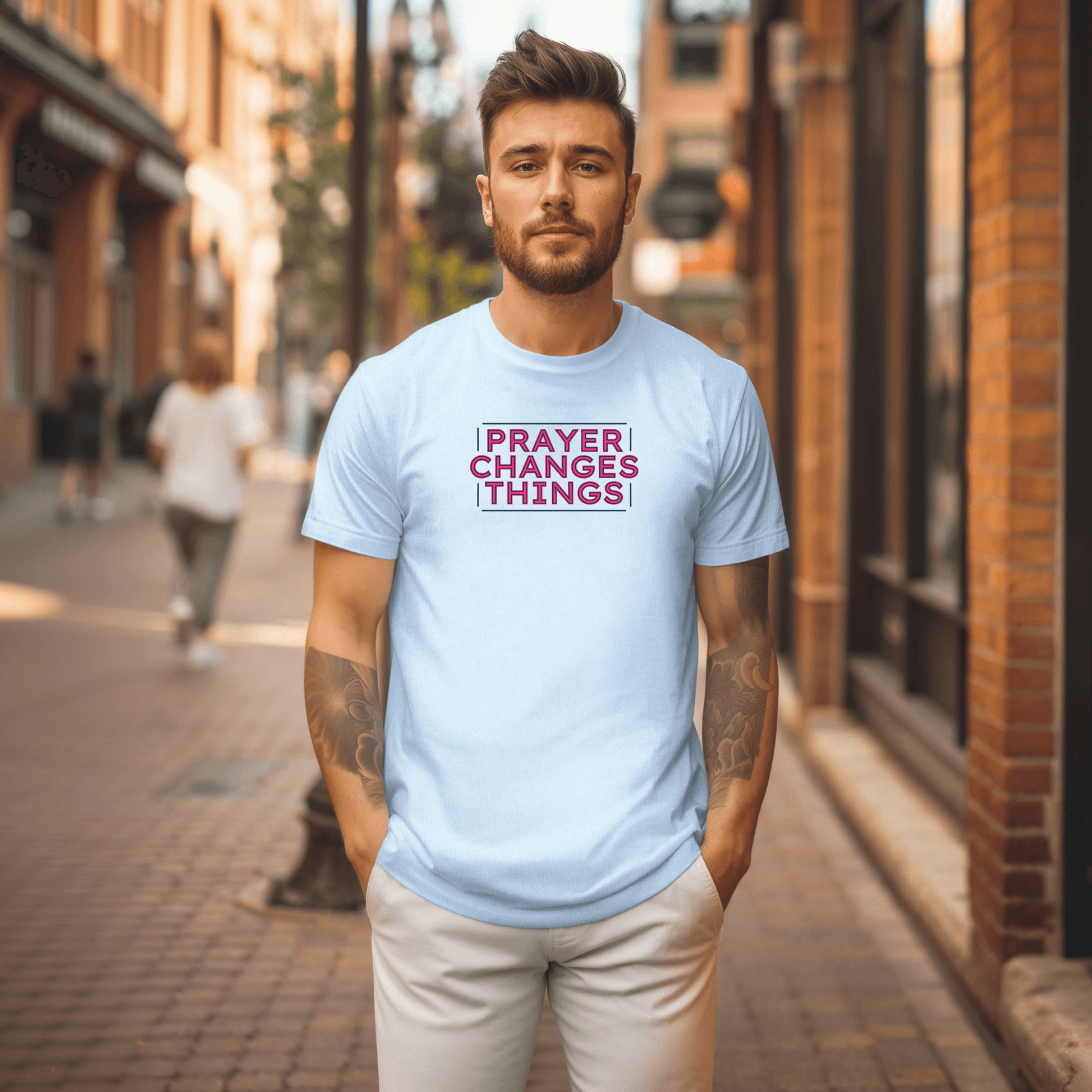 Faith in Motion - Prayer Changes Things Inspirational Unisex T-Shirt - Harmony + Hope