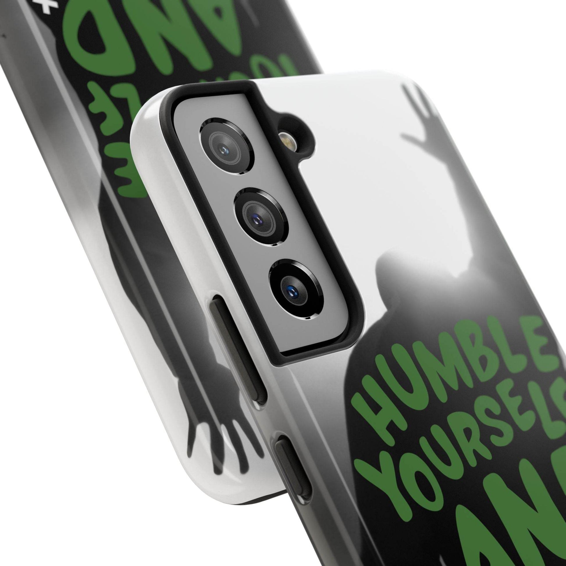 Humble Yourself and Pray Phone Case – Deep Green Faith Design - Harmony + Hope