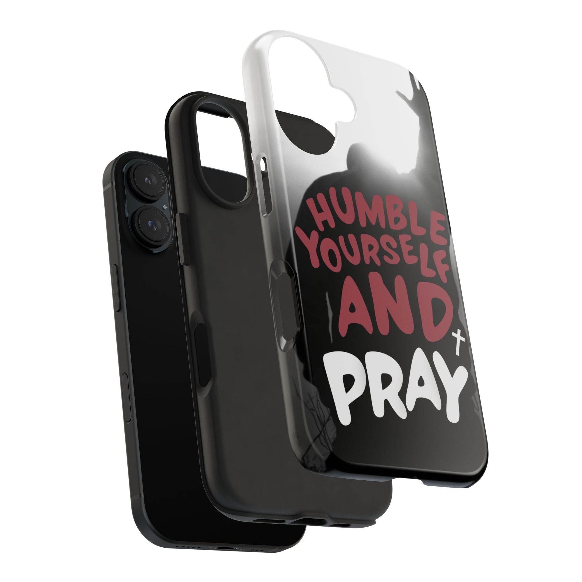 Humble Yourself and Pray Phone Case – Red Statement of Faith - Harmony + Hope
