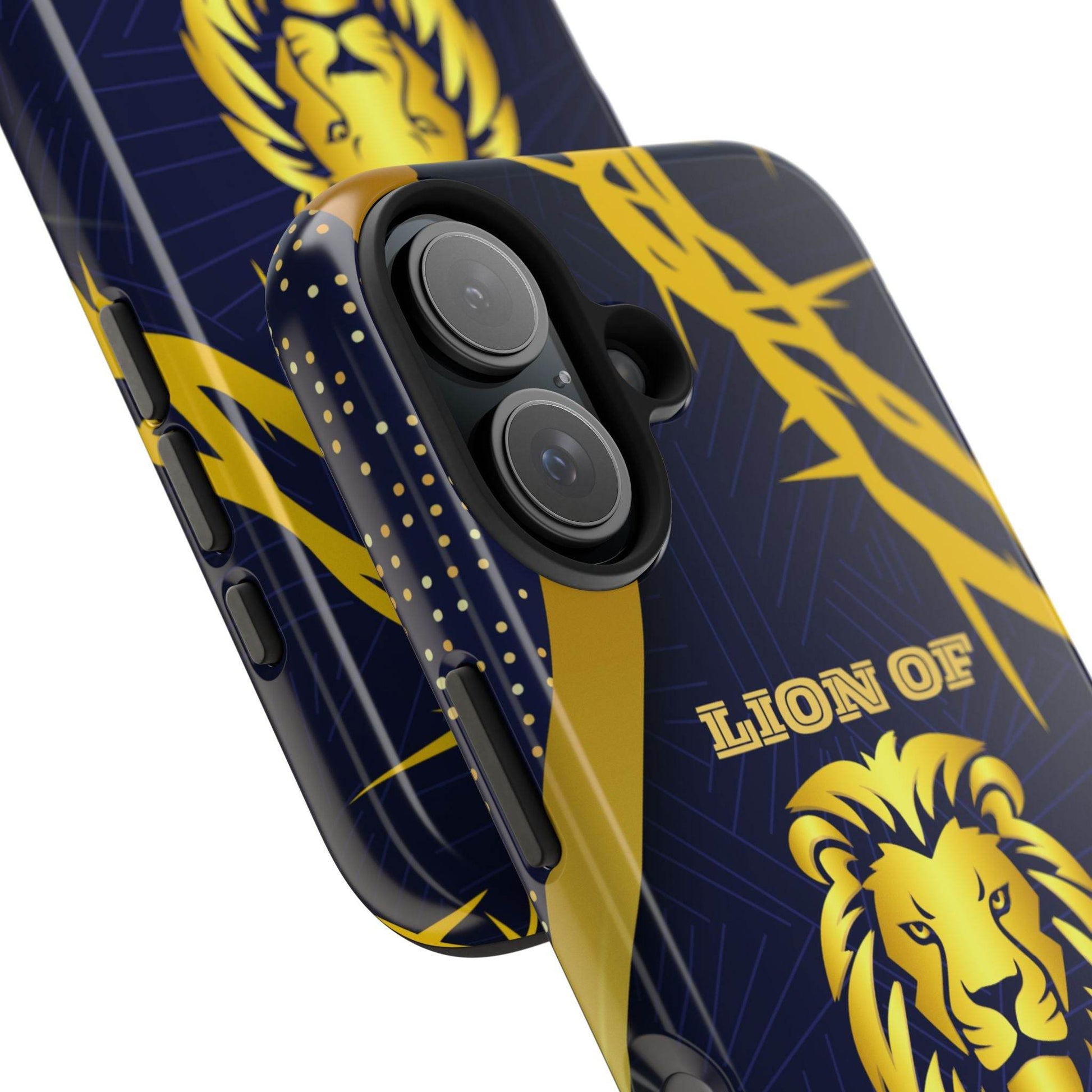 Majesty & Mercy Inspirational Phone Case – Gold Lion & Crown of Thorns - Harmony + Hope