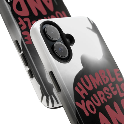 Humble Yourself and Pray Phone Case – Red Statement of Faith - Harmony + Hope