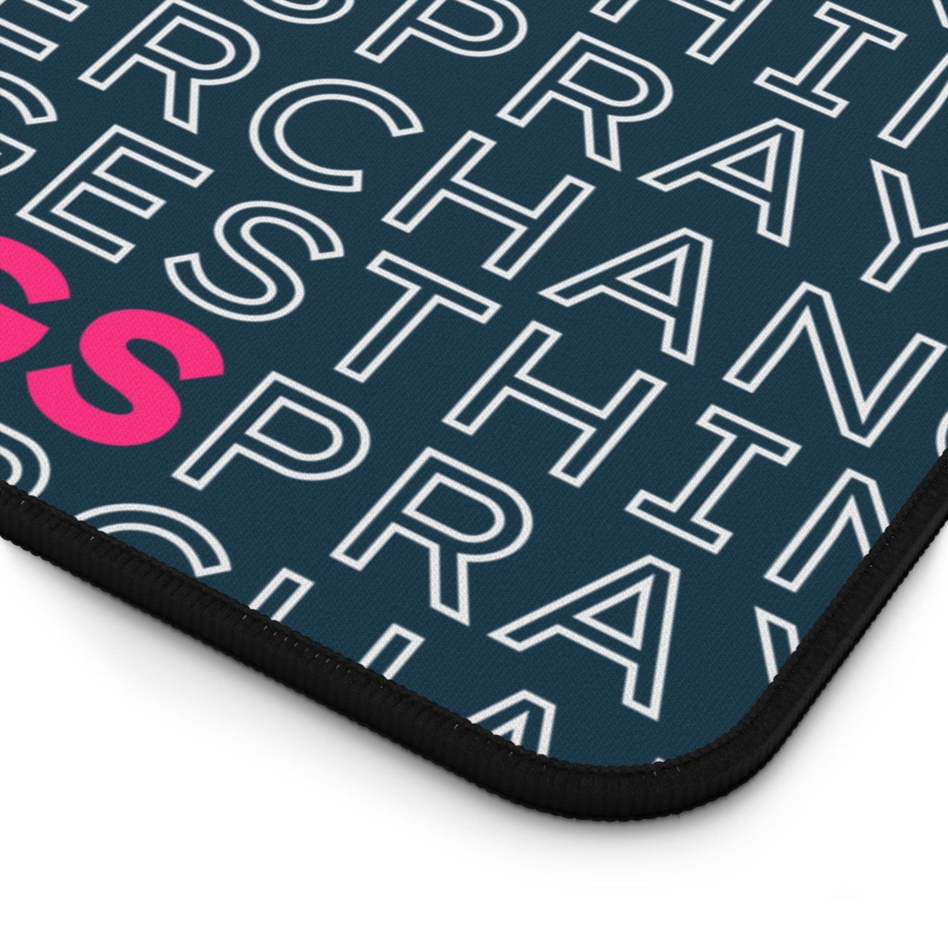 Prayer Changes Things – Word Search Desk Mat (Navy & Pink) - Harmony + Hope