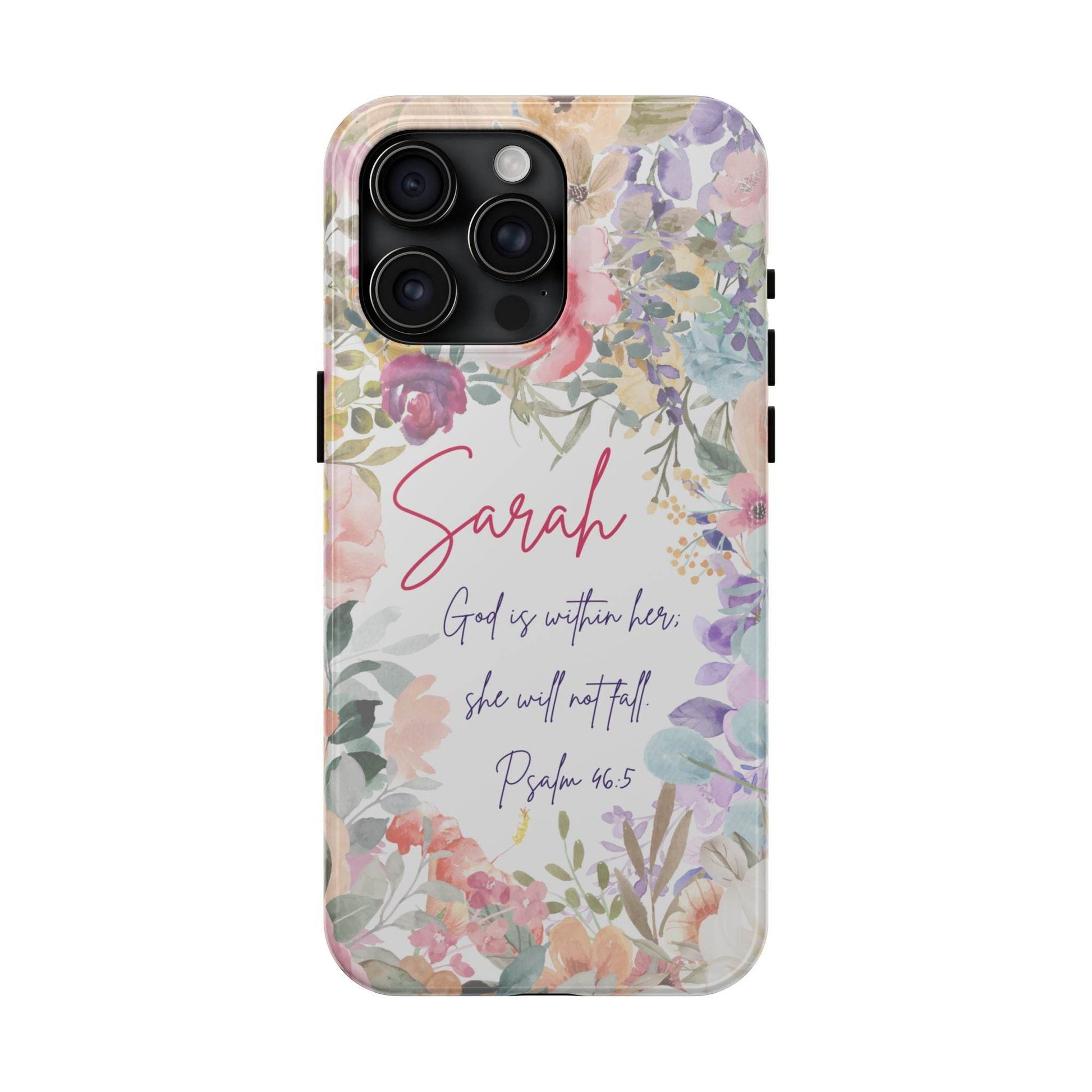 Strength & Beauty in Bloom Phone Case – Christian Scripture Design - Harmony + Hope
