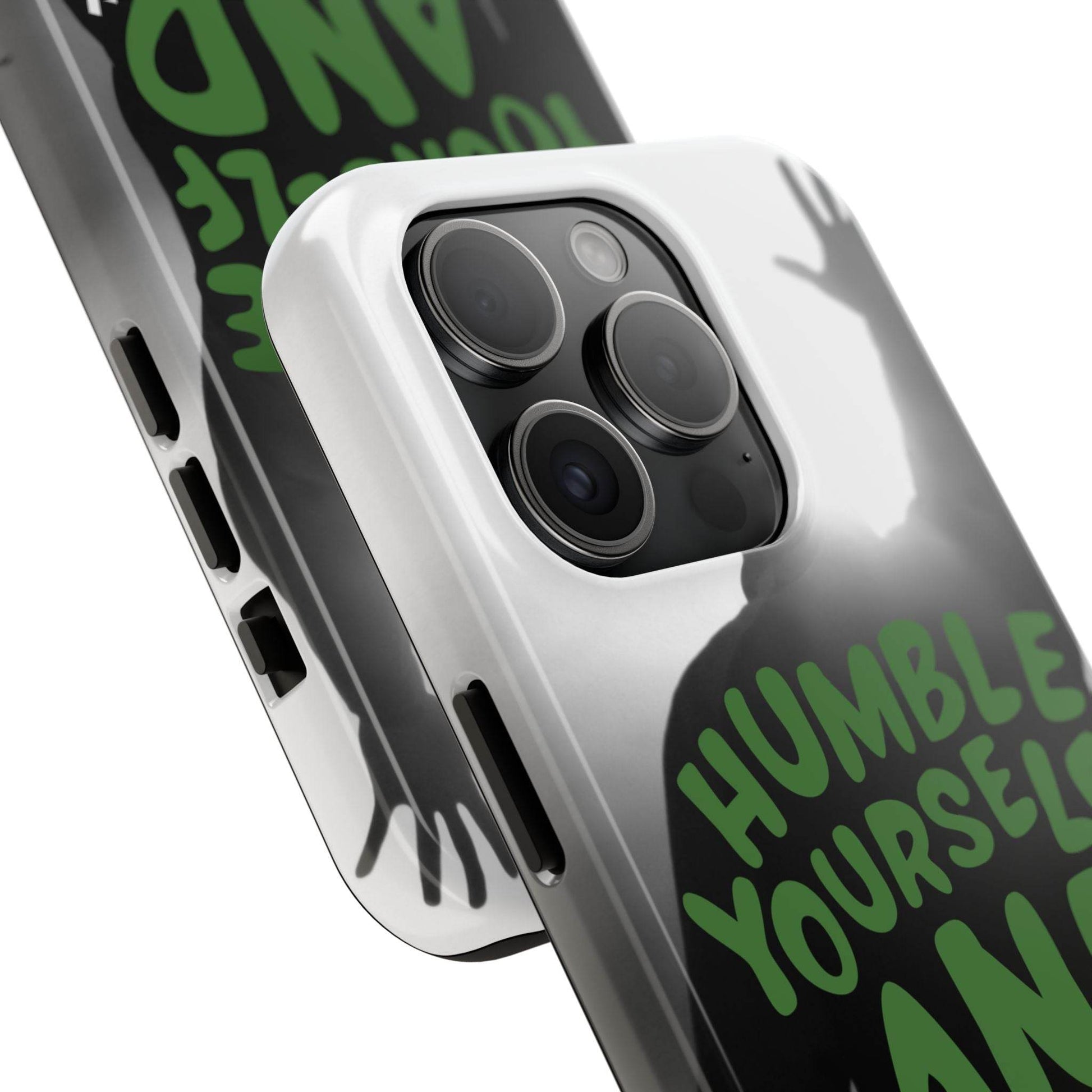 Humble Yourself and Pray Phone Case – Deep Green Faith Design - Harmony + Hope