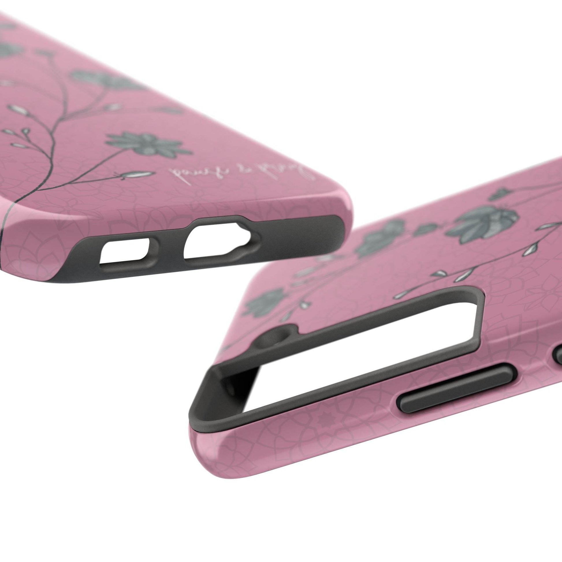 Pause & Pray Phone Case – Mauve Floral Reminder - Harmony + Hope