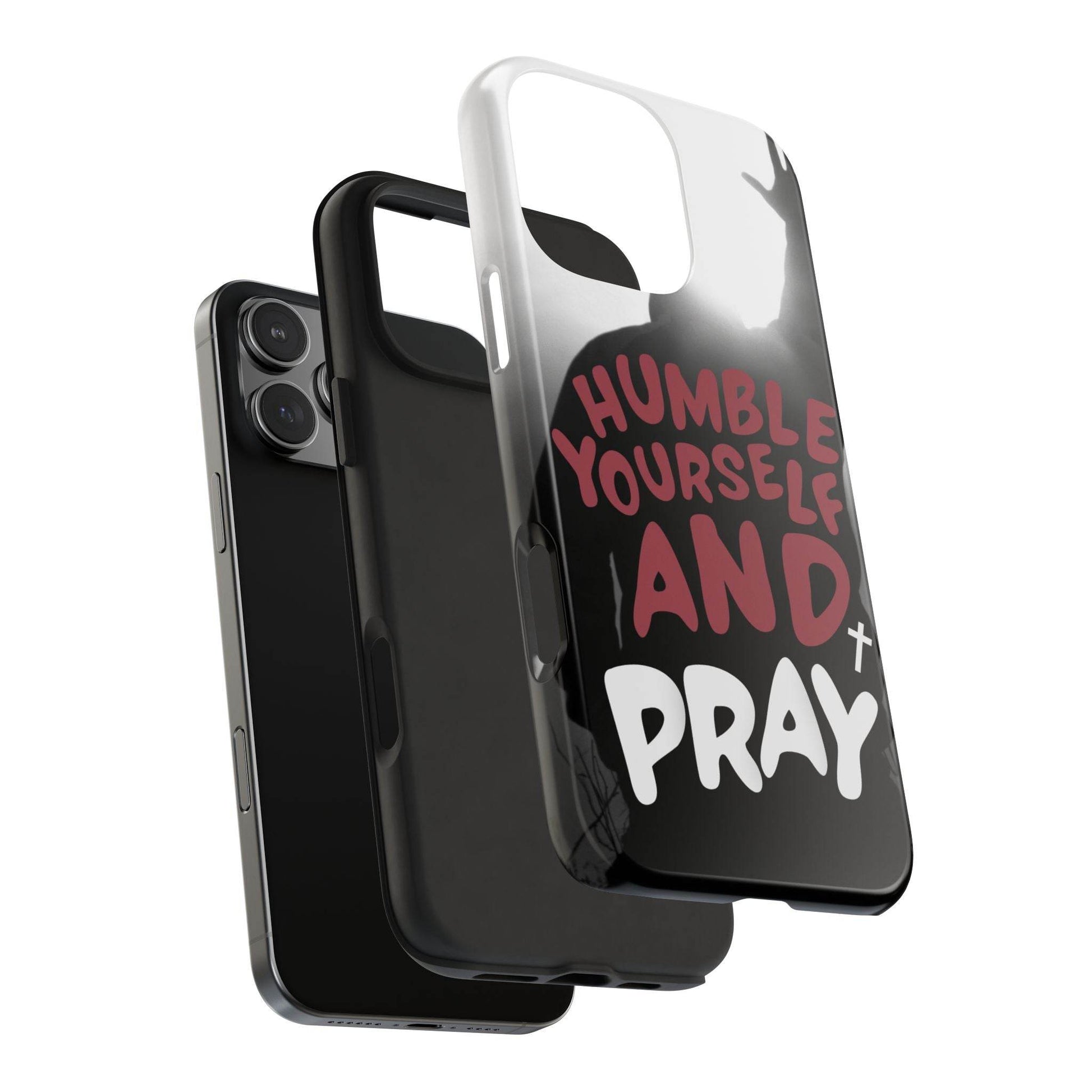 Humble Yourself and Pray Phone Case – Red Statement of Faith - Harmony + Hope