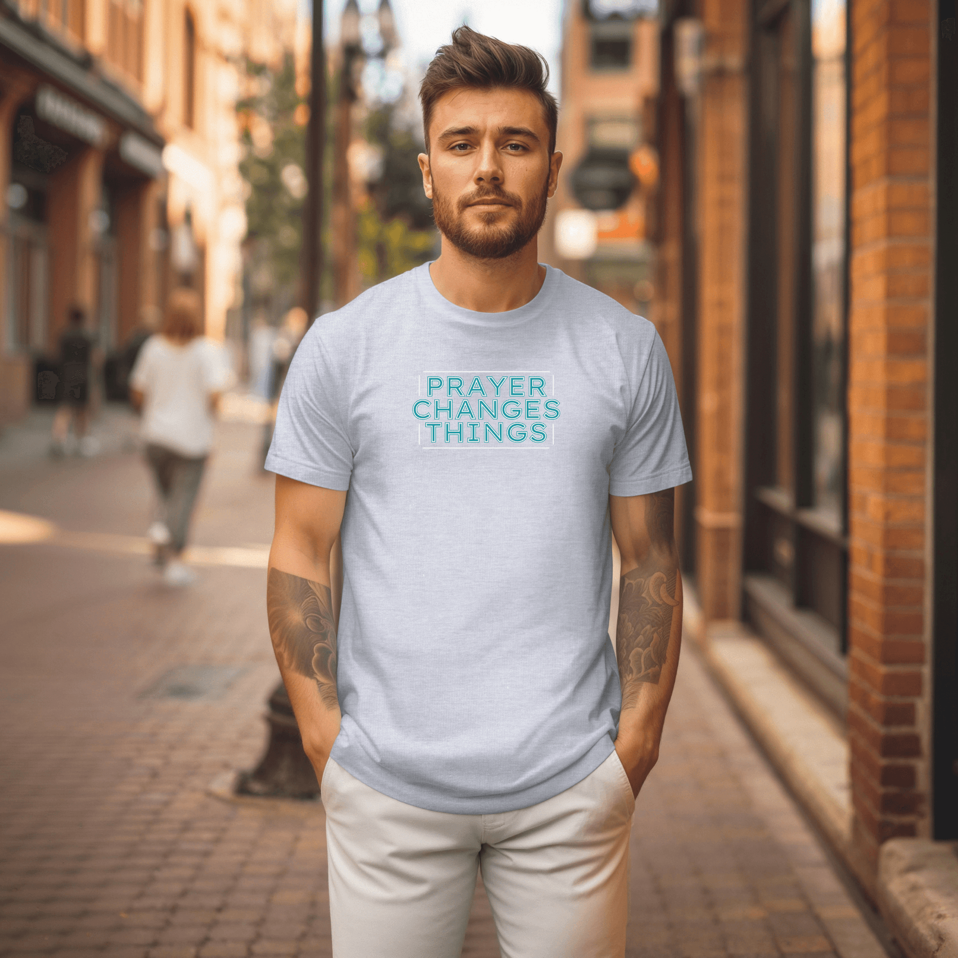 Faith in Motion - Prayer Changes Things Inspirational Unisex T-Shirt - Harmony + Hope