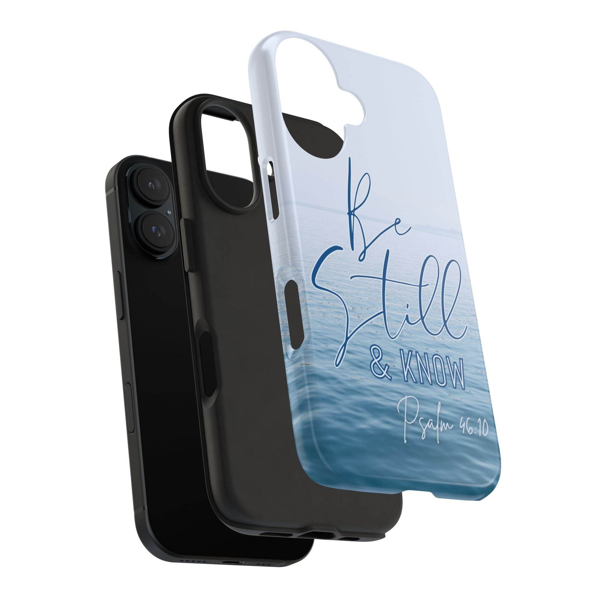 Stillness & Strength Phone Case – Psalm 46:10 Scripture Design - Harmony + Hope
