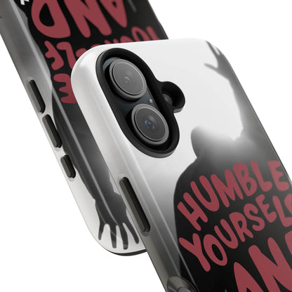 Humble Yourself and Pray Phone Case – Red Statement of Faith - Harmony + Hope