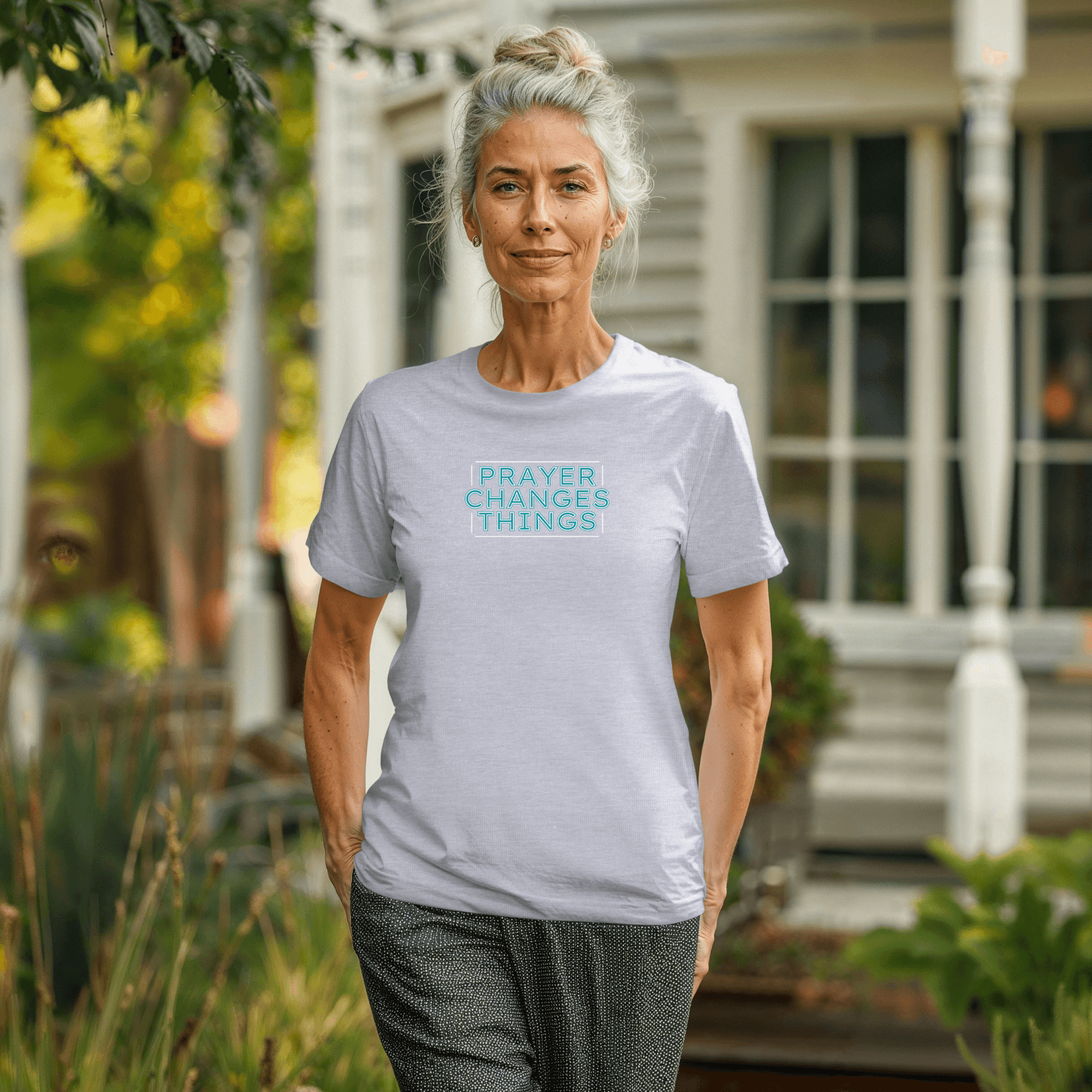 Faith in Motion - Prayer Changes Things Inspirational Unisex T-Shirt - Harmony + Hope