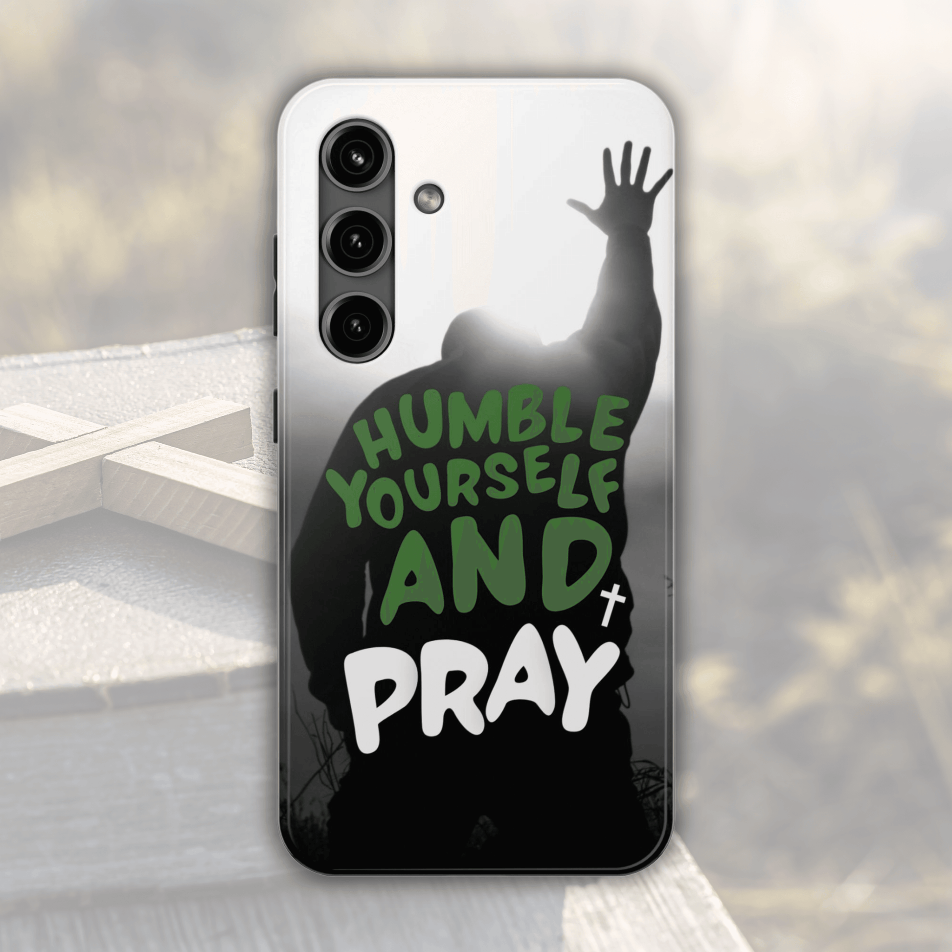 Humble Yourself and Pray Phone Case – Deep Green Faith Design - Harmony + Hope