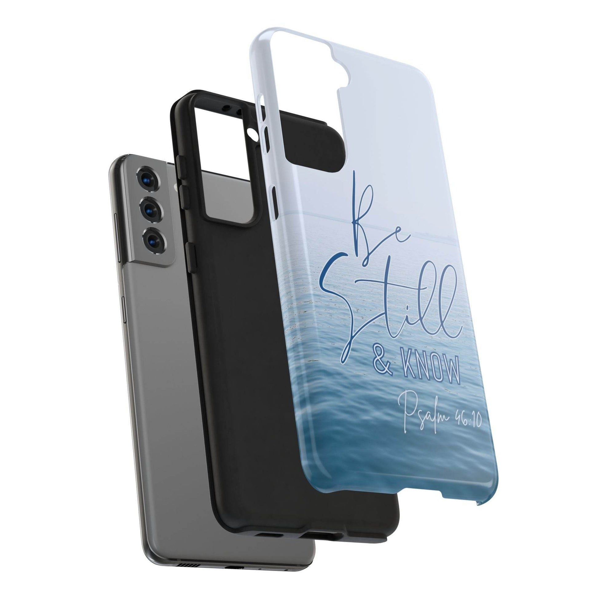 Stillness & Strength Phone Case – Psalm 46:10 Scripture Design - Harmony + Hope