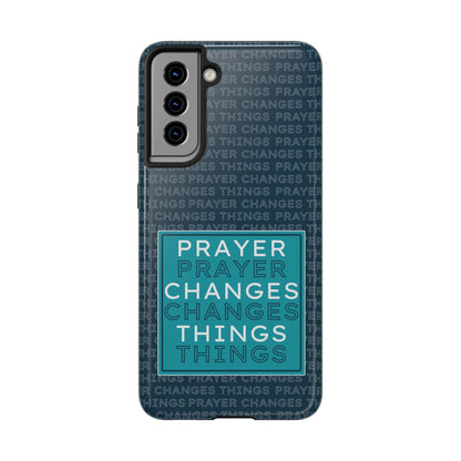 Prayer Changes Things Phone Case – Navy Blue Faith Design - Harmony + Hope