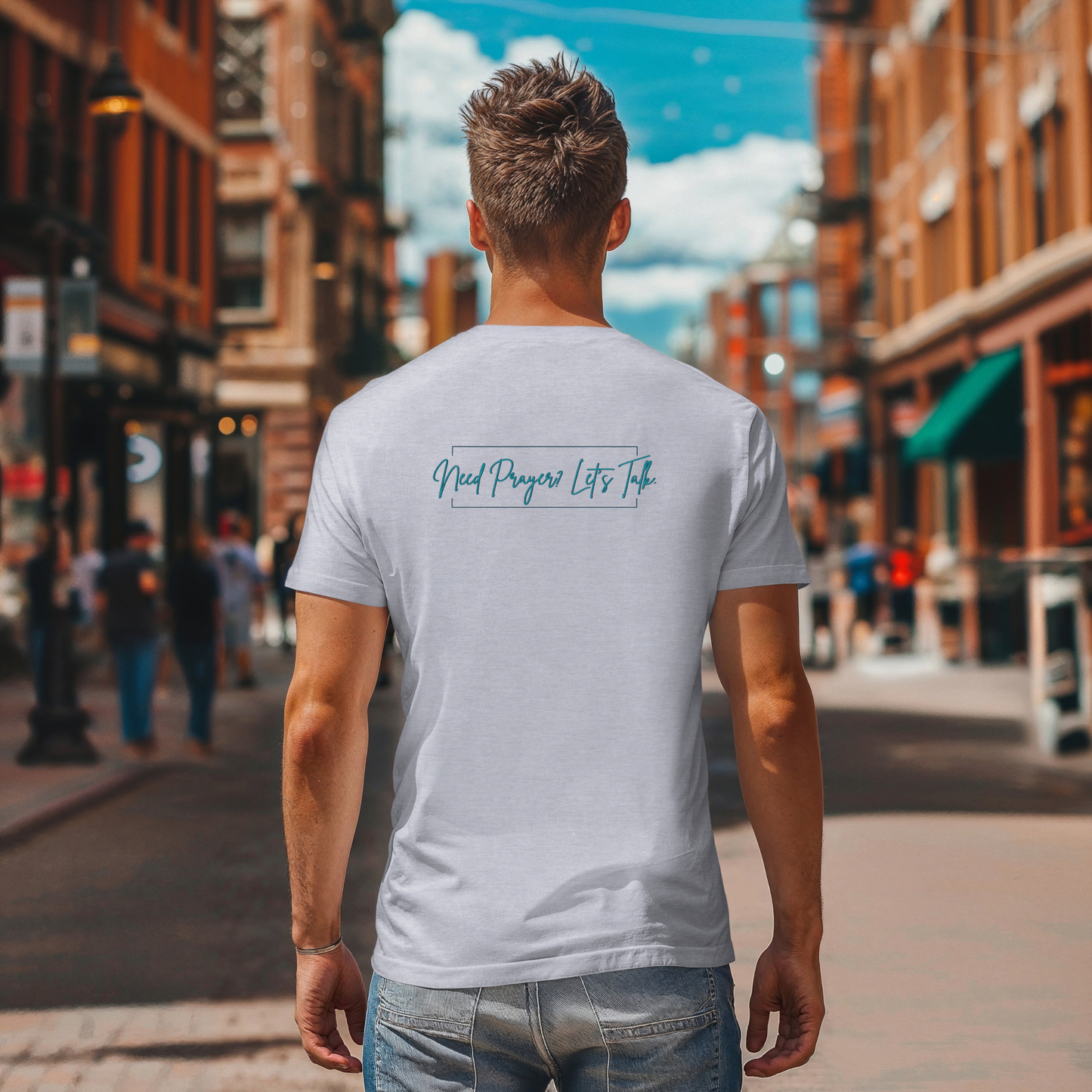 Calligraphy Casual "Prayer Changes Things" - Inspirational Unisex T-Shirt