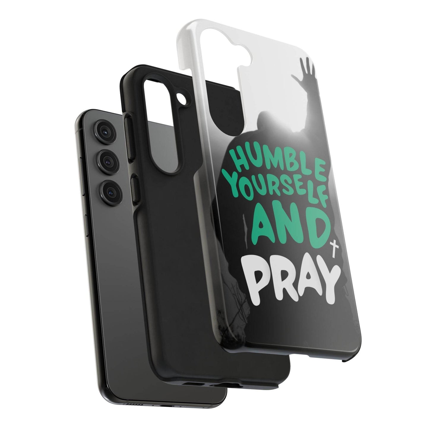 Humble Yourself and Pray Phone Case – Teal Christian Reminder - Harmony + Hope