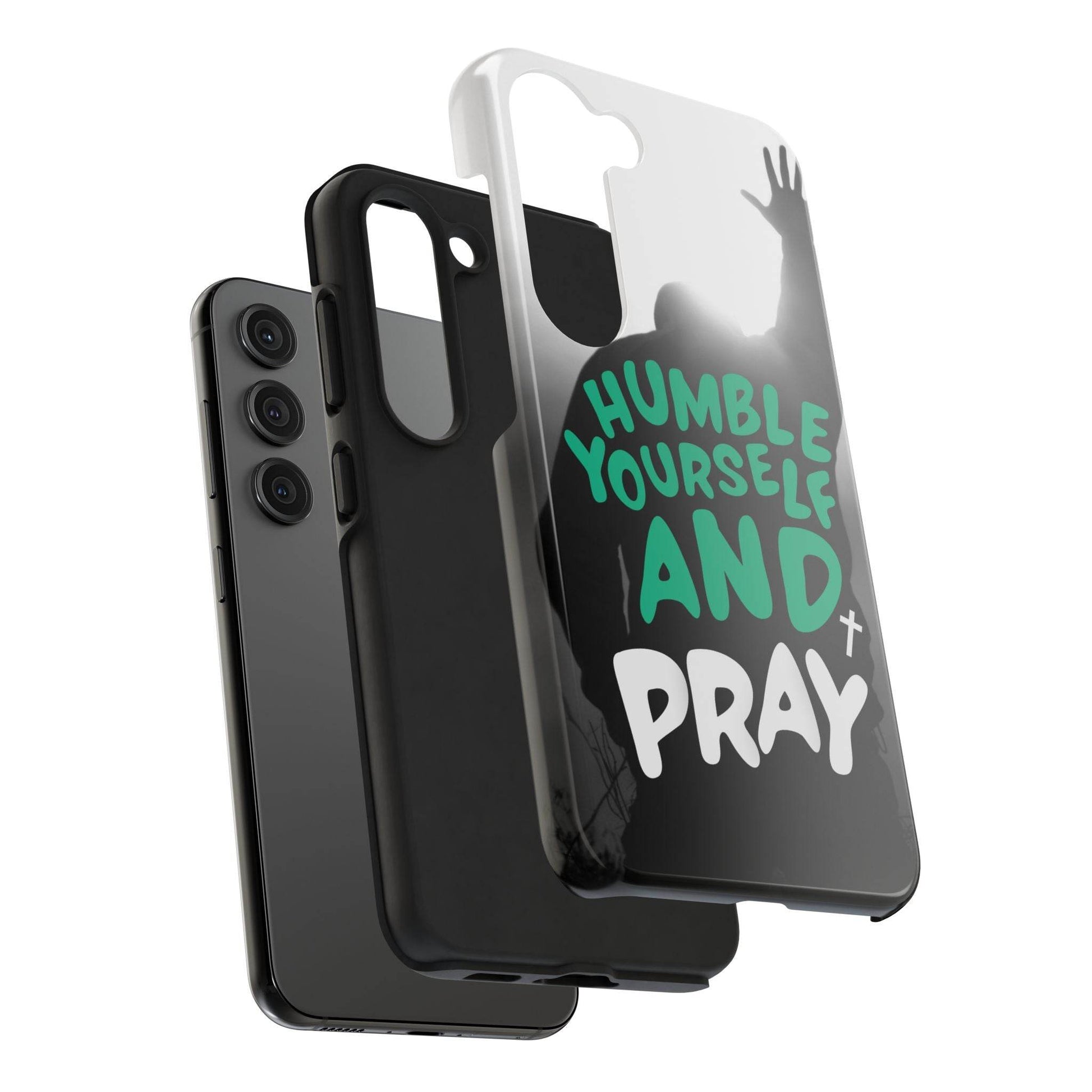 Humble Yourself and Pray Phone Case – Teal Christian Reminder - Harmony + Hope