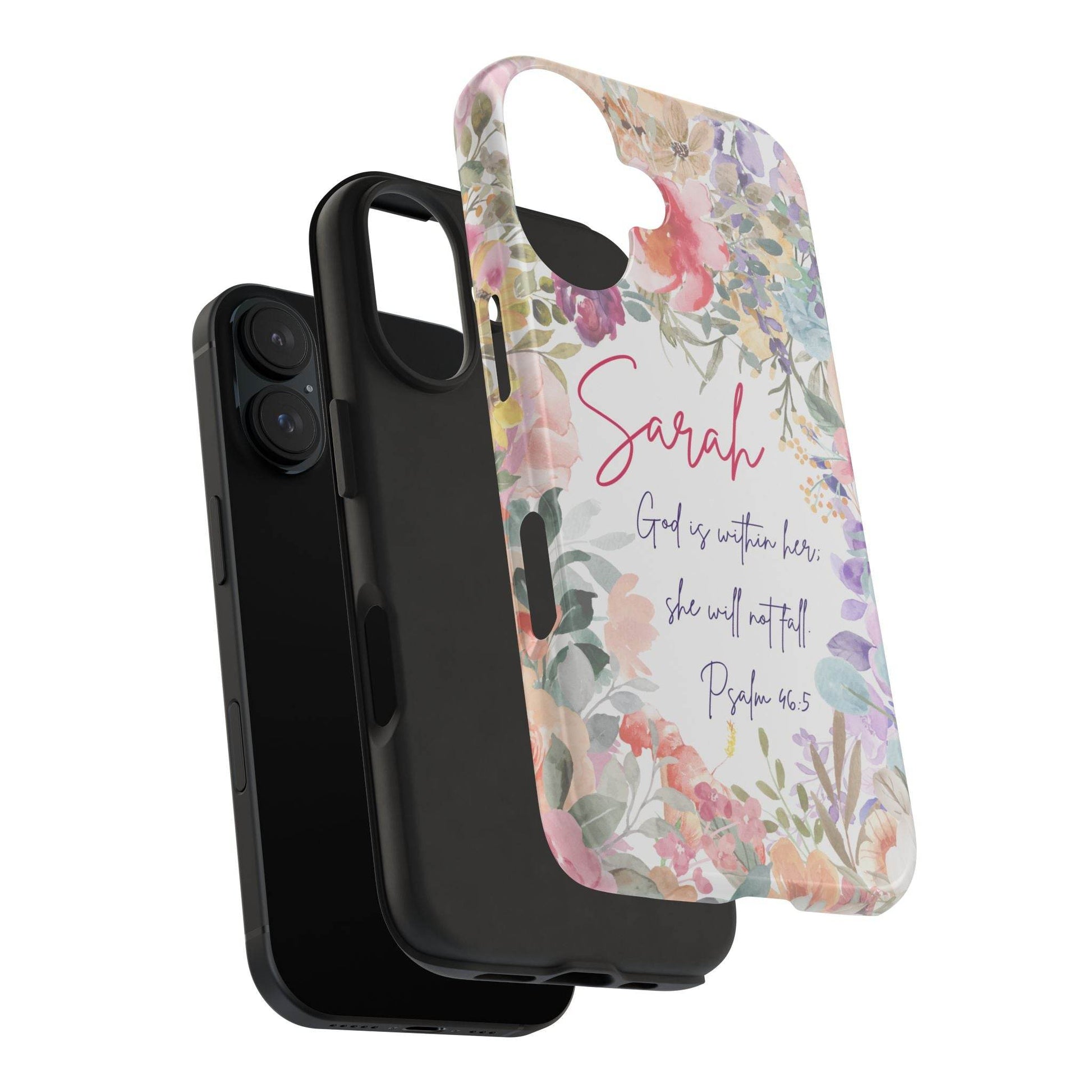 Strength & Beauty in Bloom Phone Case – Christian Scripture Design - Harmony + Hope