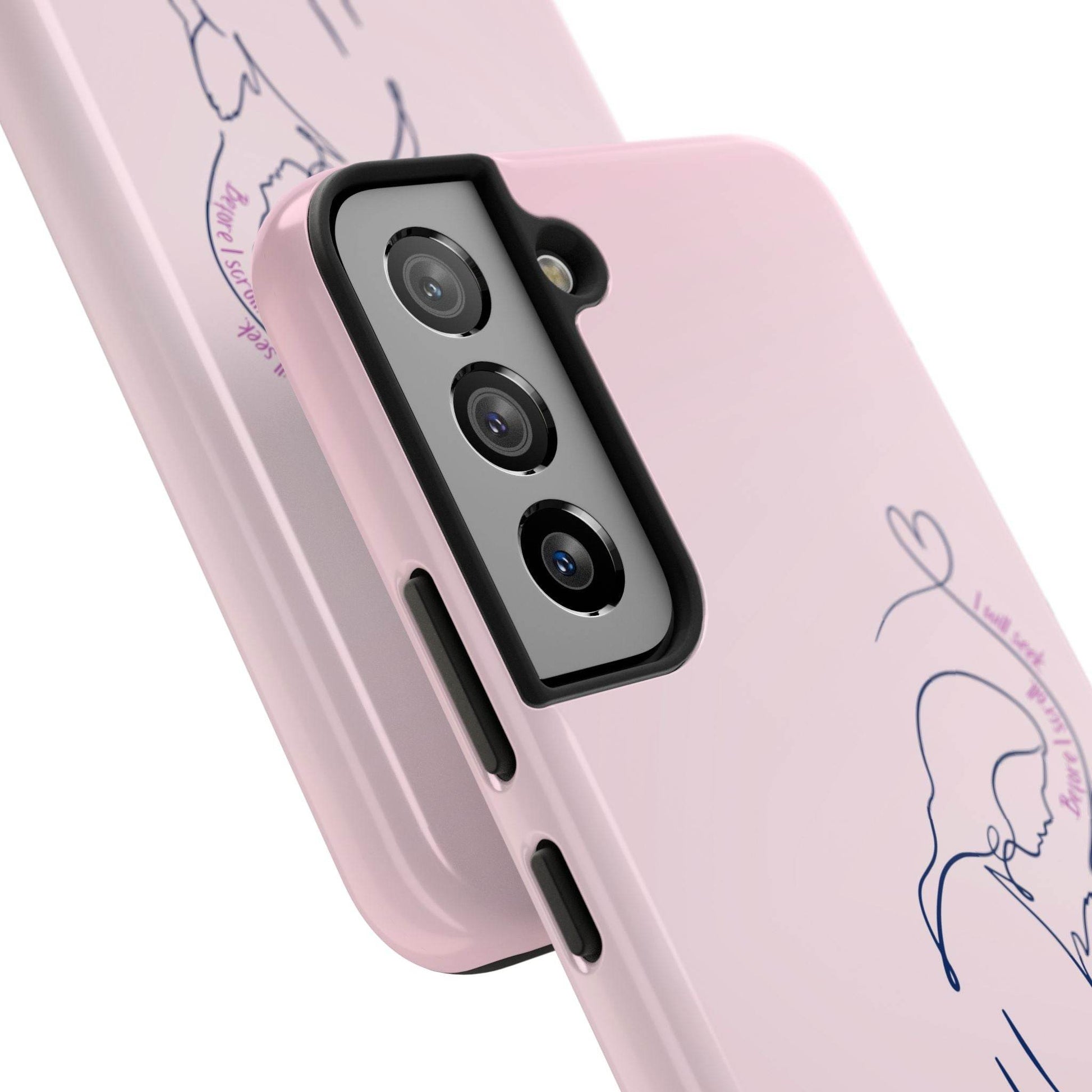 Before I Scroll, I Will Seek Phone Case – Light Pink Christian Cover - Harmony + Hope