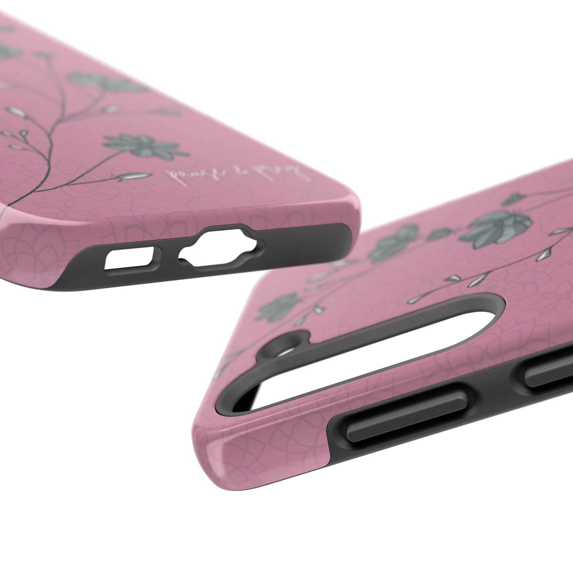 Pause & Pray Phone Case – Mauve Floral Reminder - Harmony + Hope