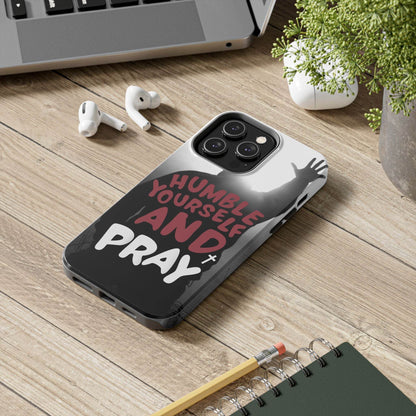 Humble Yourself and Pray Phone Case – Red Statement of Faith - Harmony + Hope