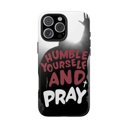 Humble Yourself and Pray Phone Case – Red Statement of Faith - Harmony + Hope