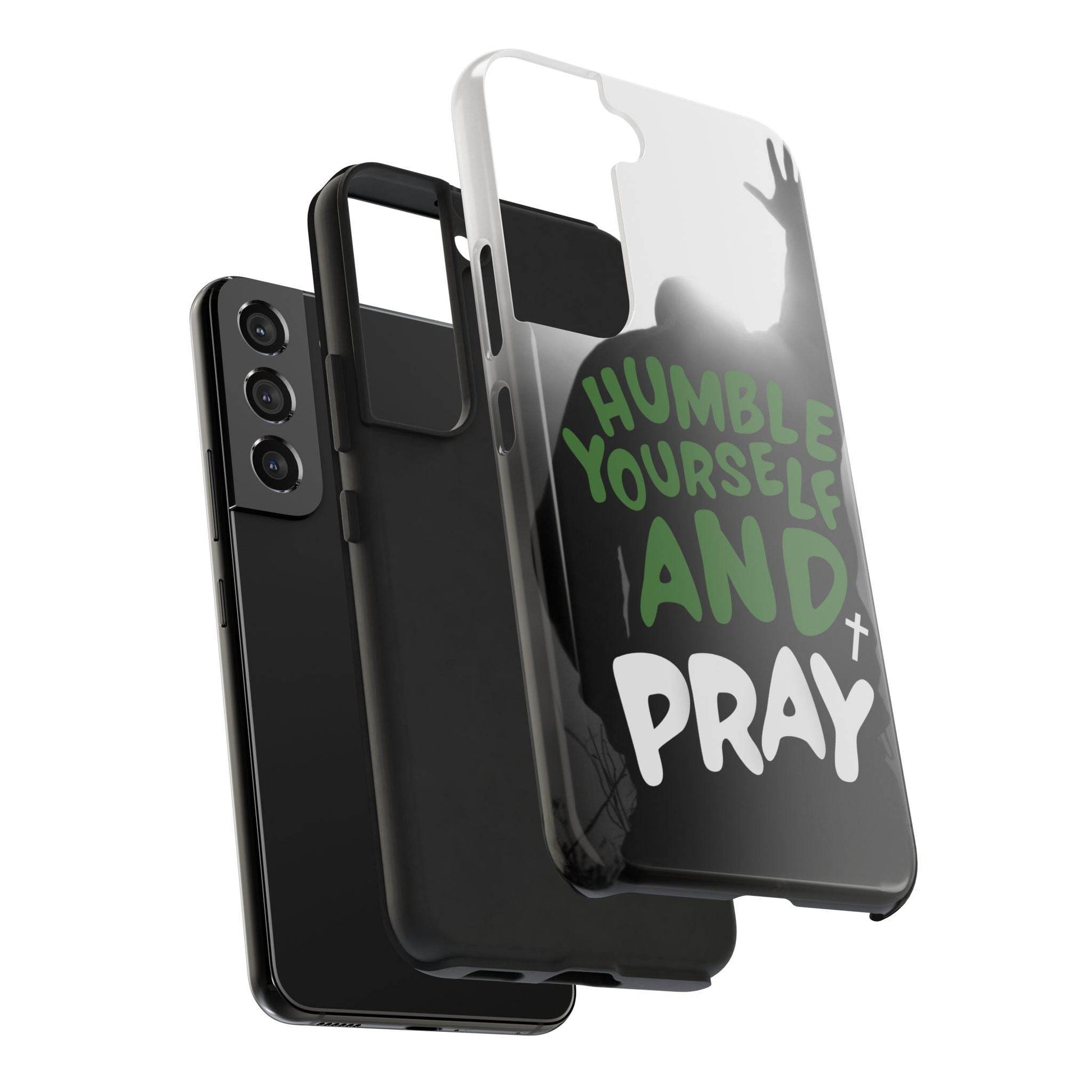 Humble Yourself and Pray Phone Case – Deep Green Faith Design - Harmony + Hope