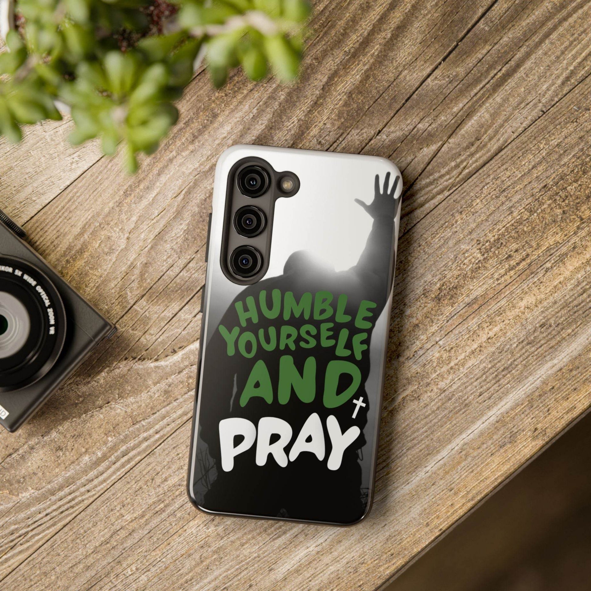 Humble Yourself and Pray Phone Case – Deep Green Faith Design - Harmony + Hope