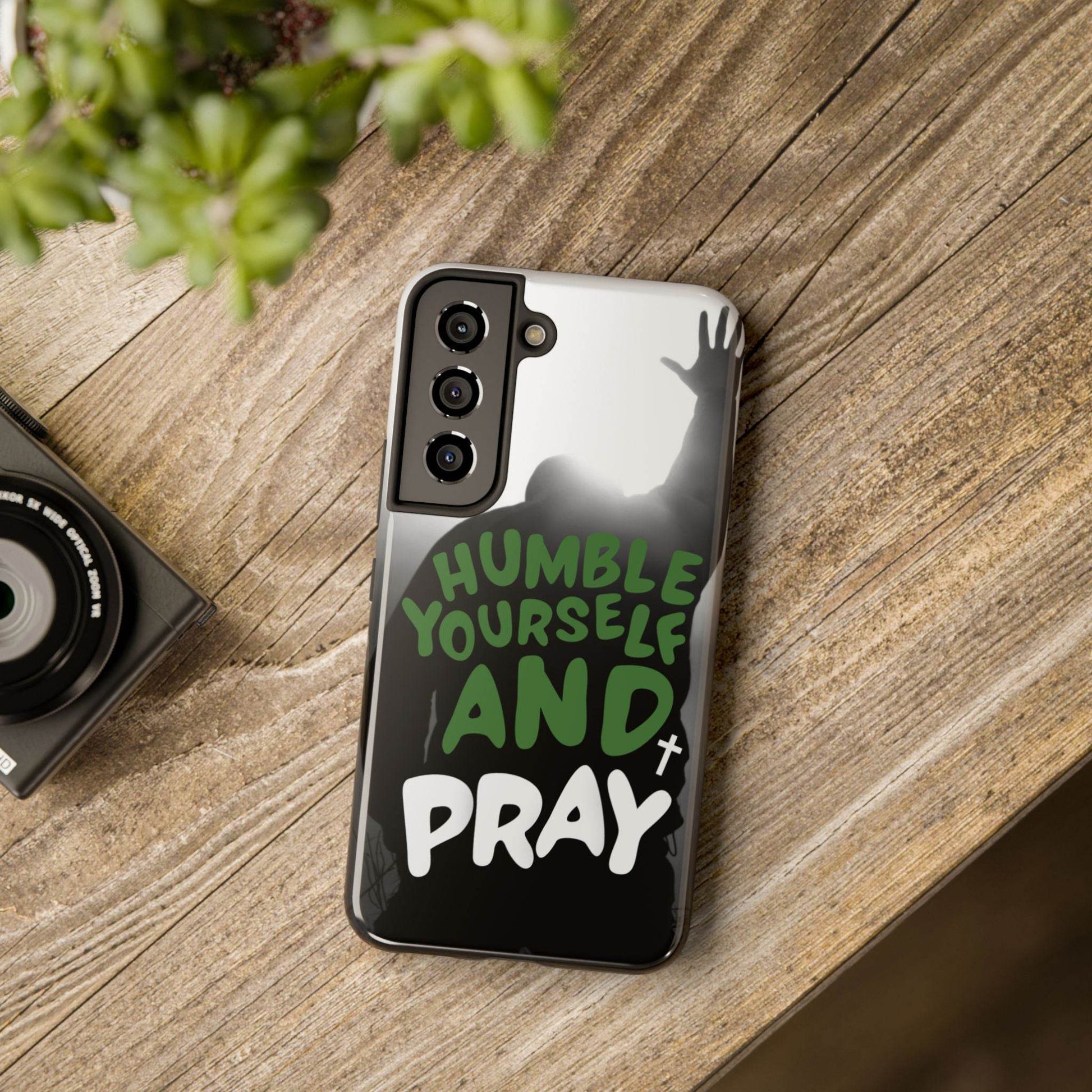 Humble Yourself and Pray Phone Case – Deep Green Faith Design - Harmony + Hope