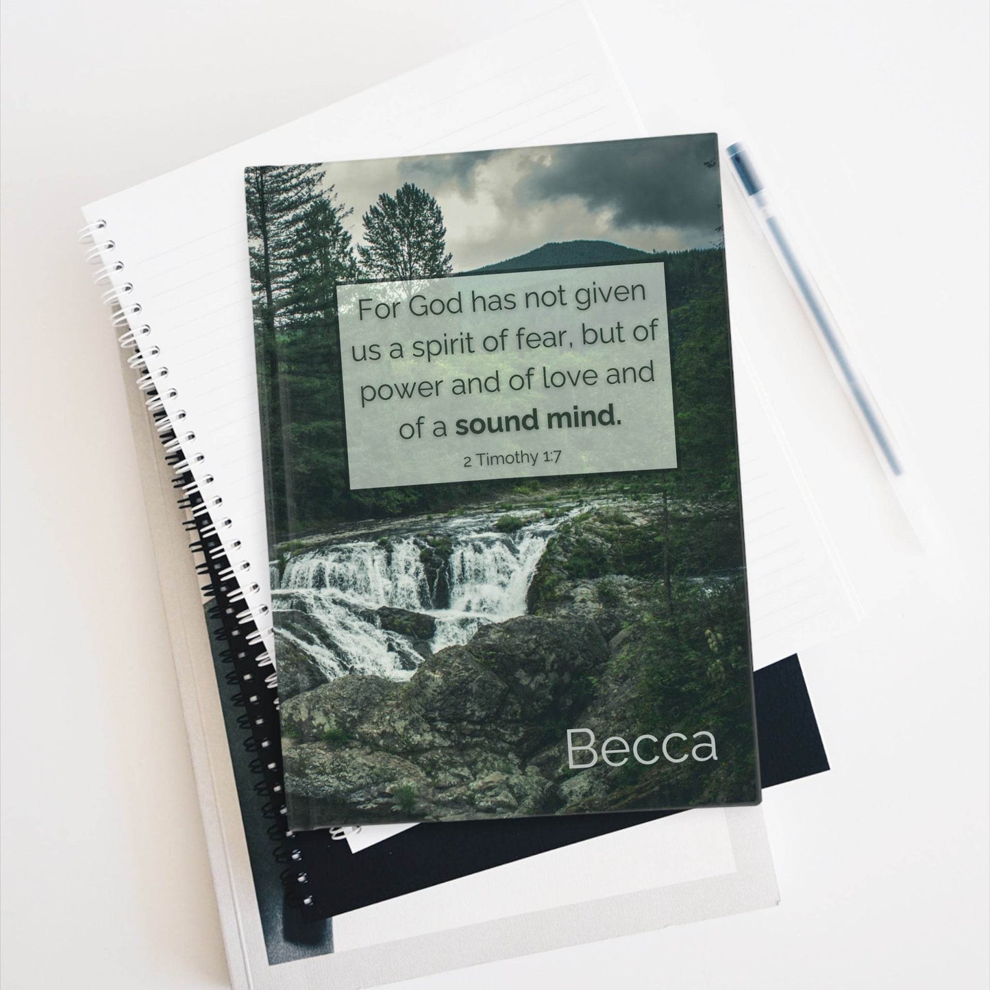 Sound Mind Hardcover Journal - Custom Name and Verse - Harmony + Hope