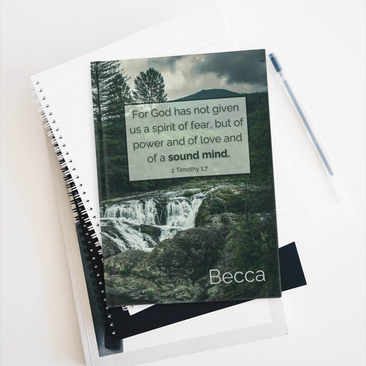 Sound Mind Hardcover Journal - Custom Name and Verse - Harmony + Hope