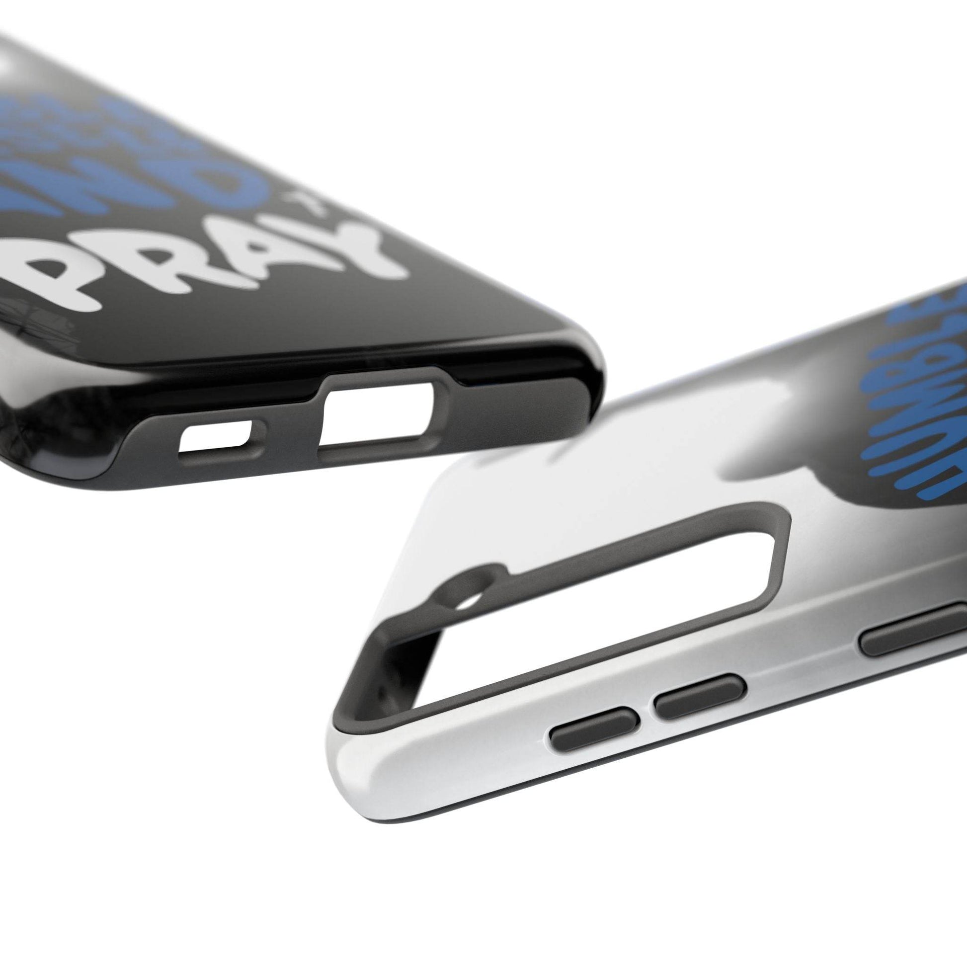 Humble Yourself and Pray Phone Case – Bold Blue Spiritual Design - Harmony + Hope