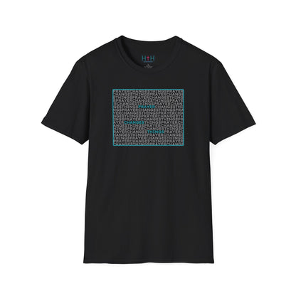 Word Cloud Design "Prayer Changes Things" - Inspirational Unisex T-Shirt