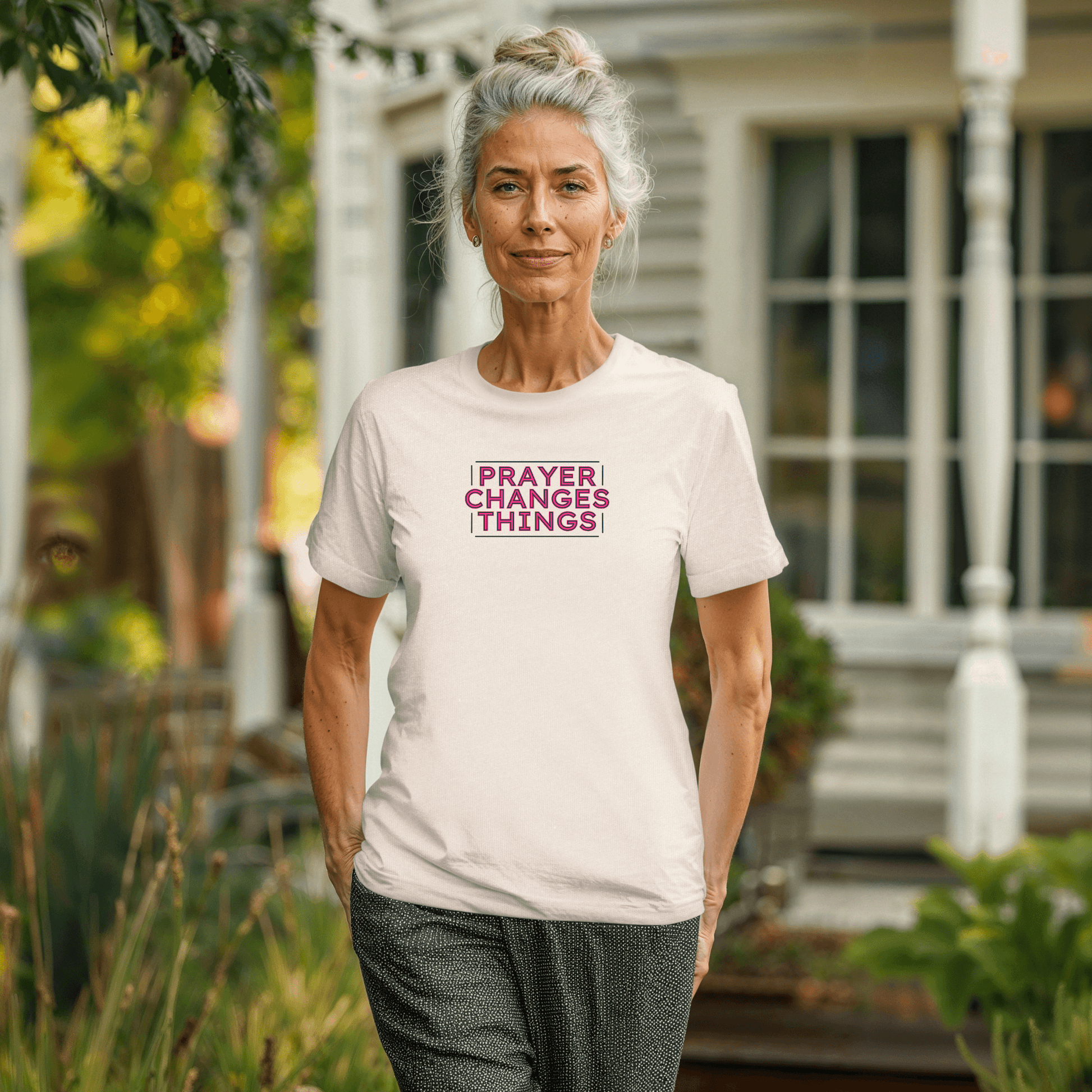 Faith in Motion - Prayer Changes Things Inspirational Unisex T-Shirt - Harmony + Hope